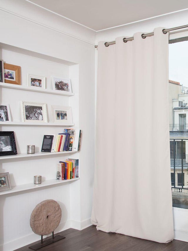 Rideau occultant phonique, Origins, beige H.250 x l.135 cm