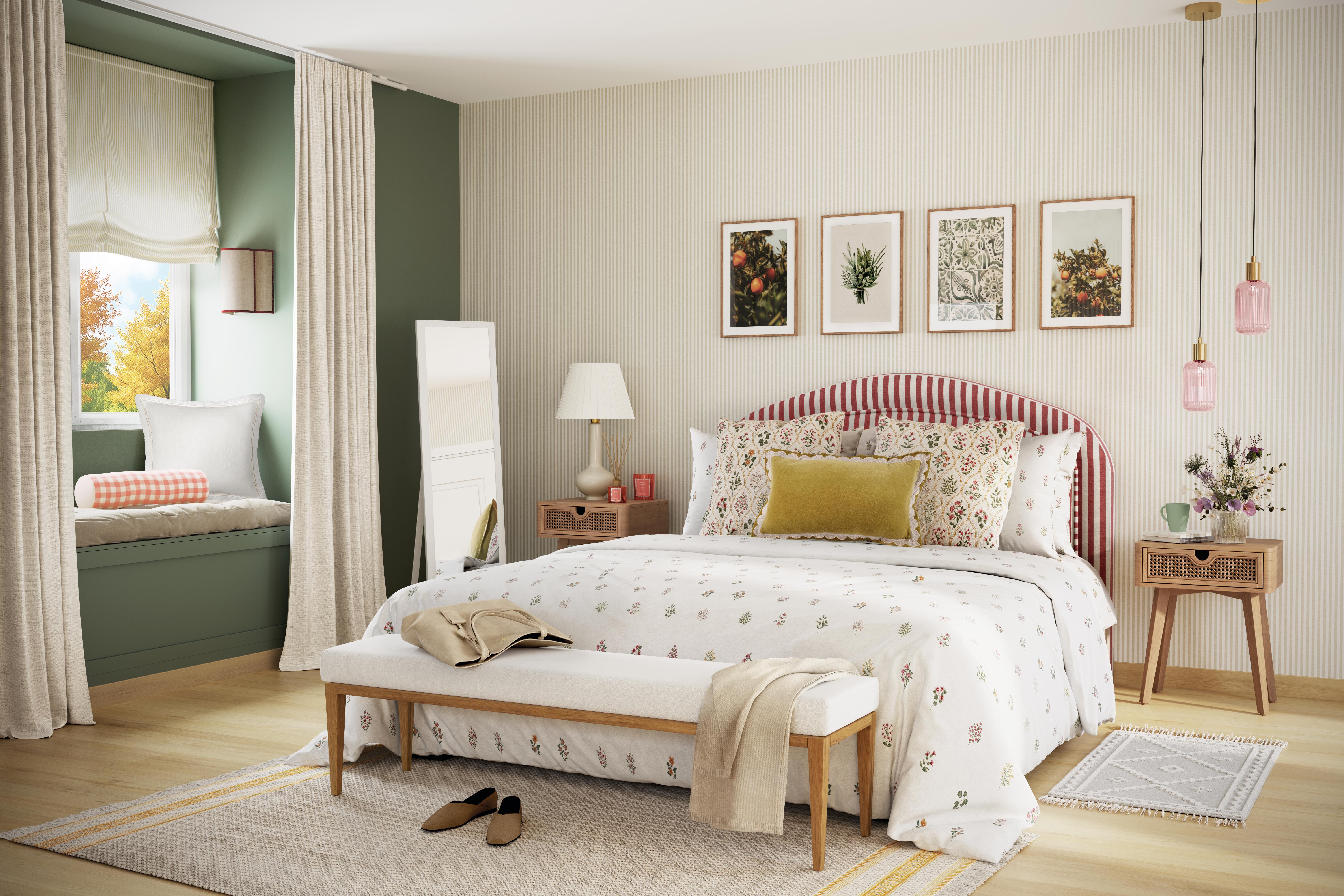 Visillo  cinta frunce, trabilla oculta New Teo  INSPIRE  beige natural de 140x280cm - 10