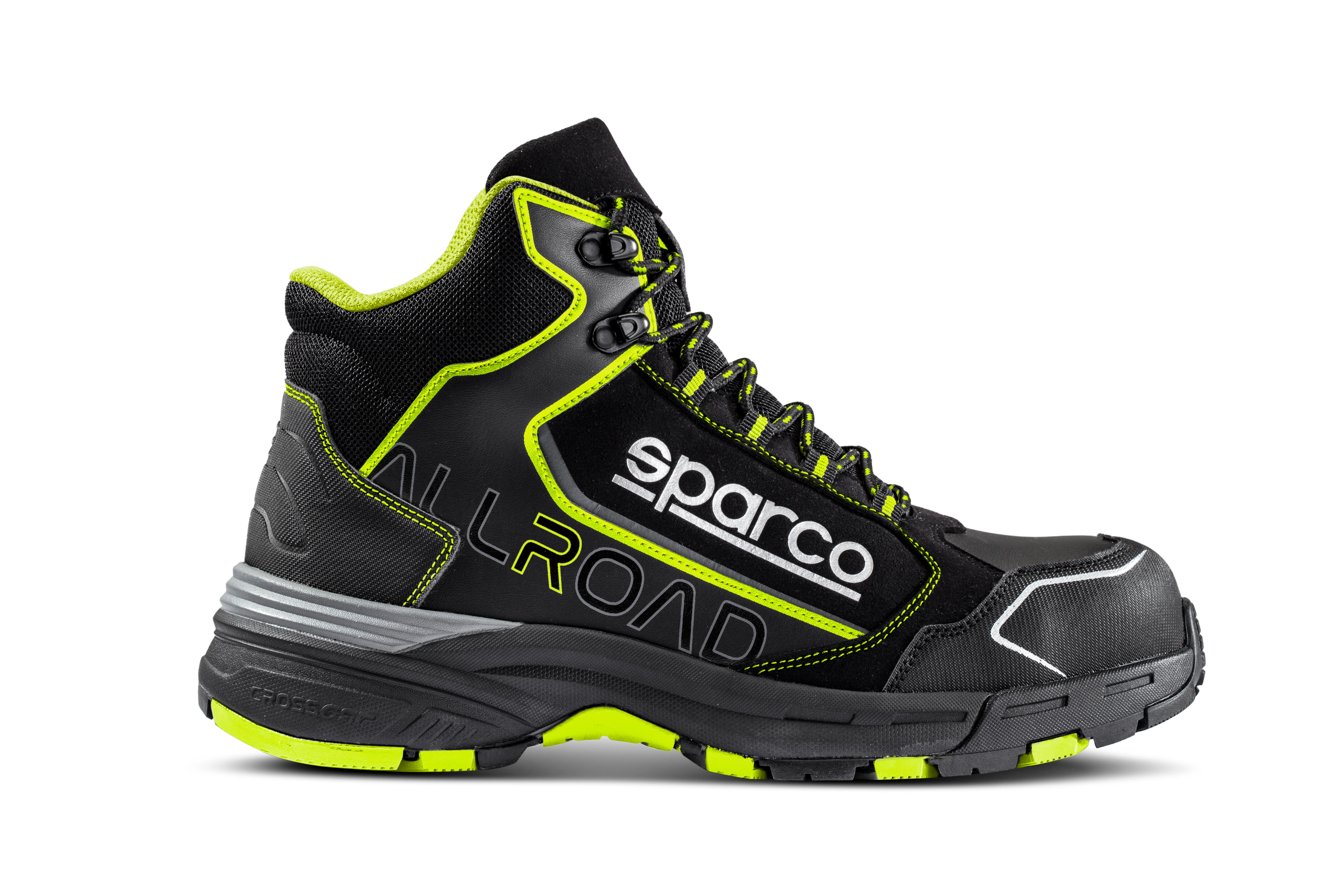 Sparco  Bota De Seguridad Motegi Esd S3s Sr Fo Hro / Flúor, Ideal Para Construcción, Talla 44 Negro/Amarillo , Leroy Merlin