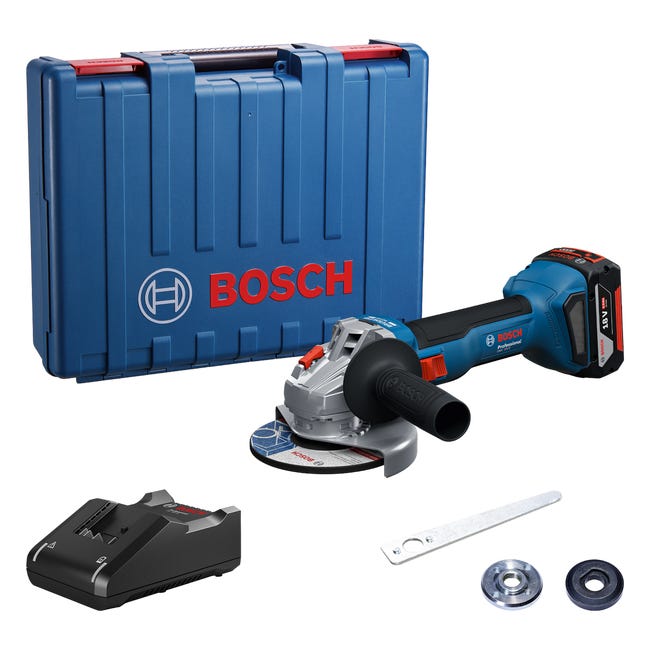 Szlifierka katowa akumulatorowa 125 mm gws 18v 8 ladowarka bateria 4ah bosch professional 96630158