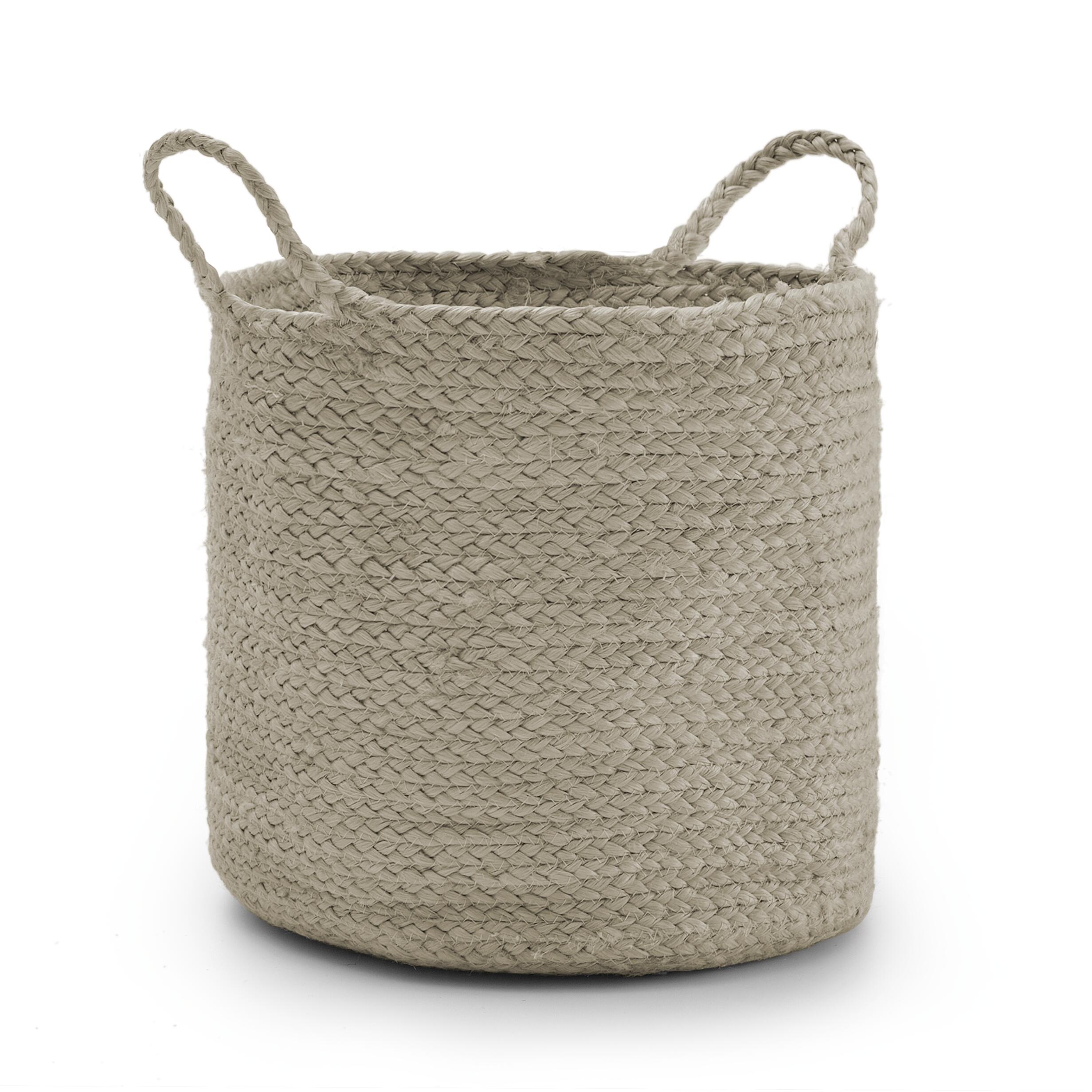 Cesta de yute gris 21.2 l de 30x30 cm