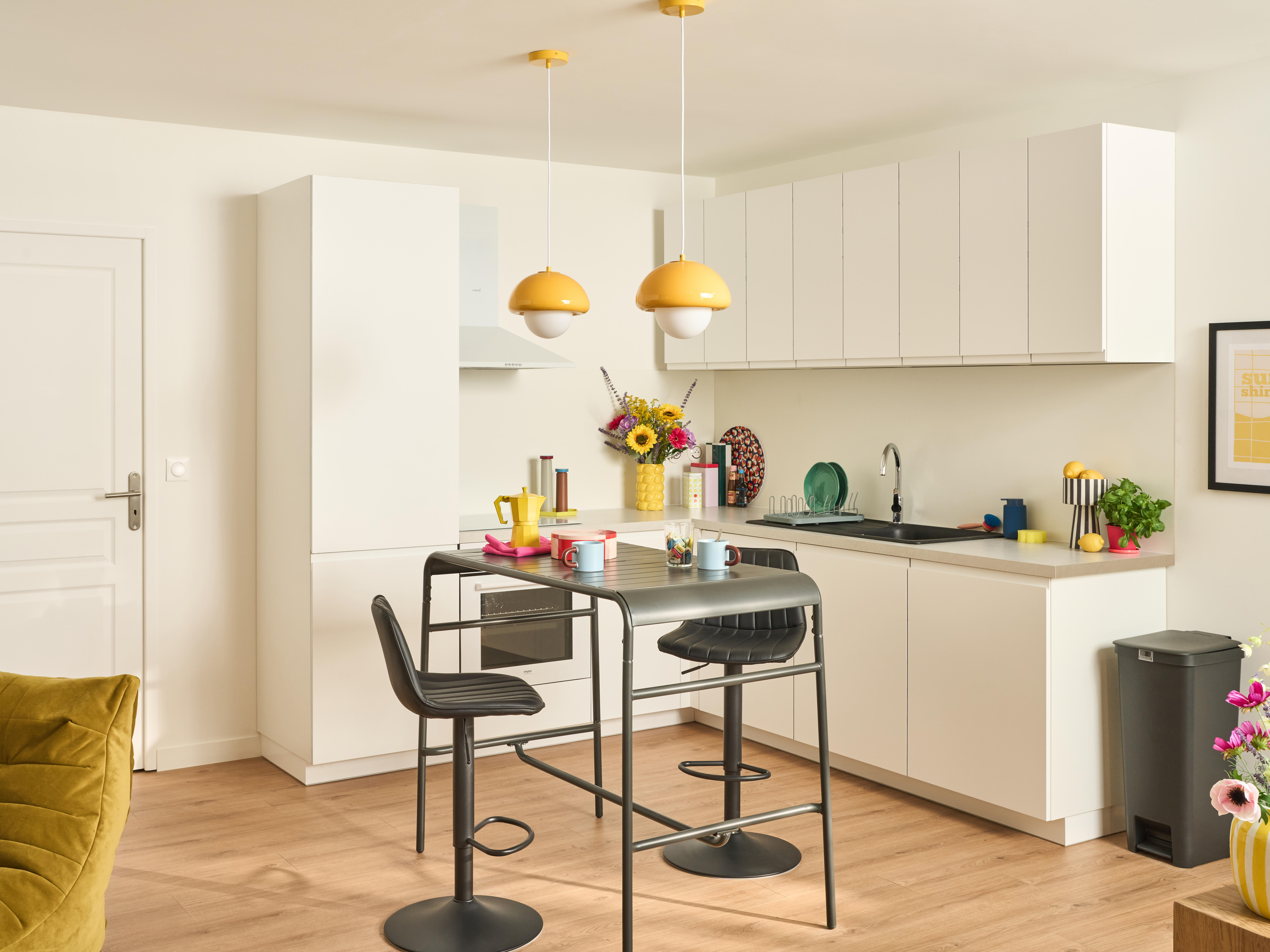 Mueble alto de cocina blanco DELINIA ID H76.8 X L60 X P35 cm - 9