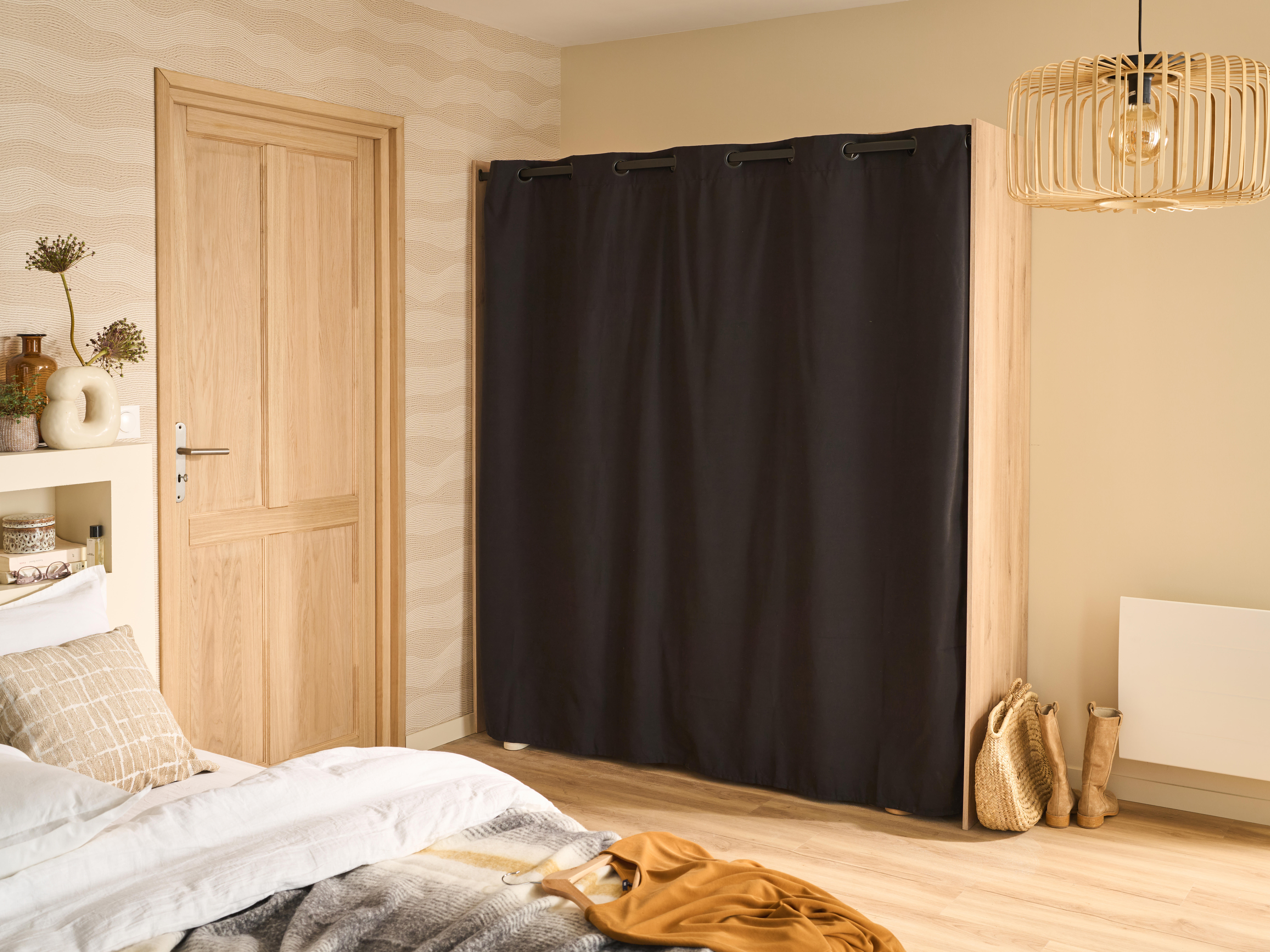 Candeeiro de teto suspenso PECAN E27 1 luz bamboo D55cm Inspire - 18