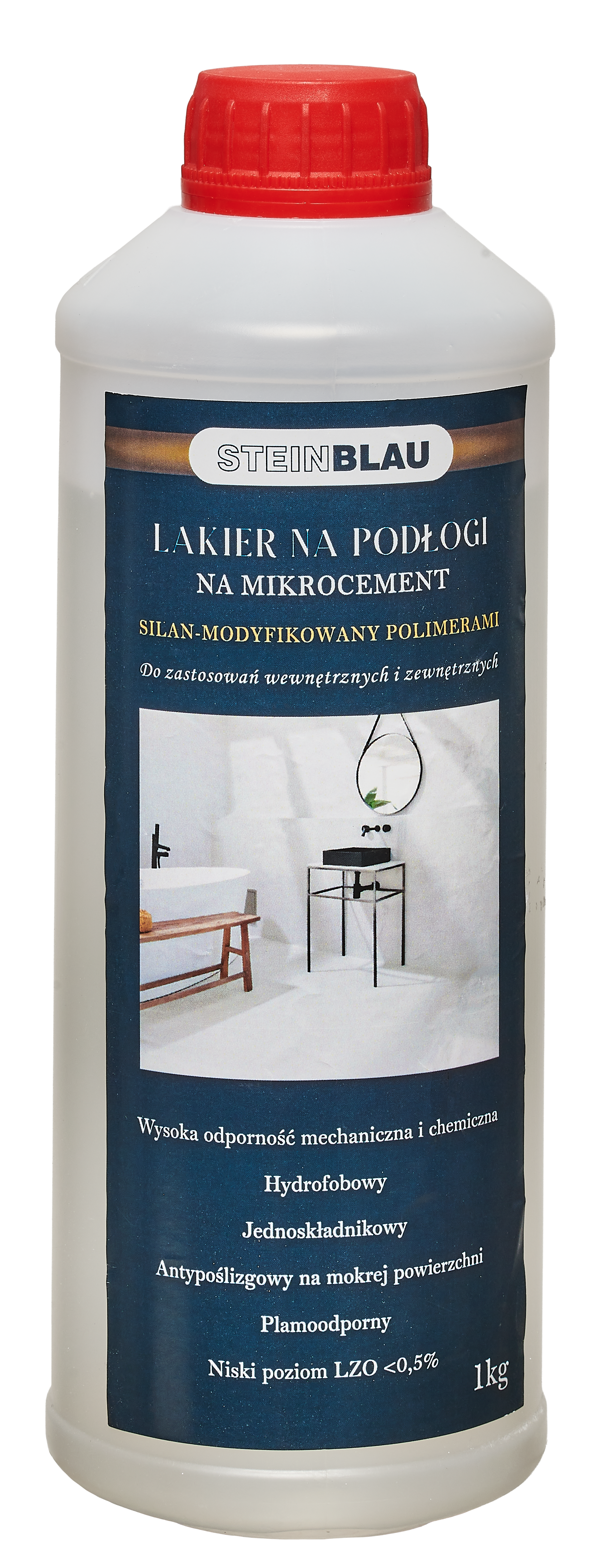 Lakier do podłogę do mikrocementu 1 kg STEINBLAU