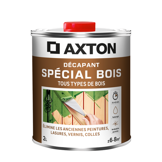 Décapant tous types de bois Gel AXTON 2L