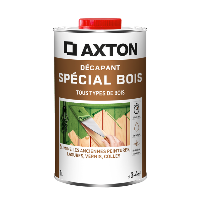 Décapant tous types de bois Gel AXTON 1L
