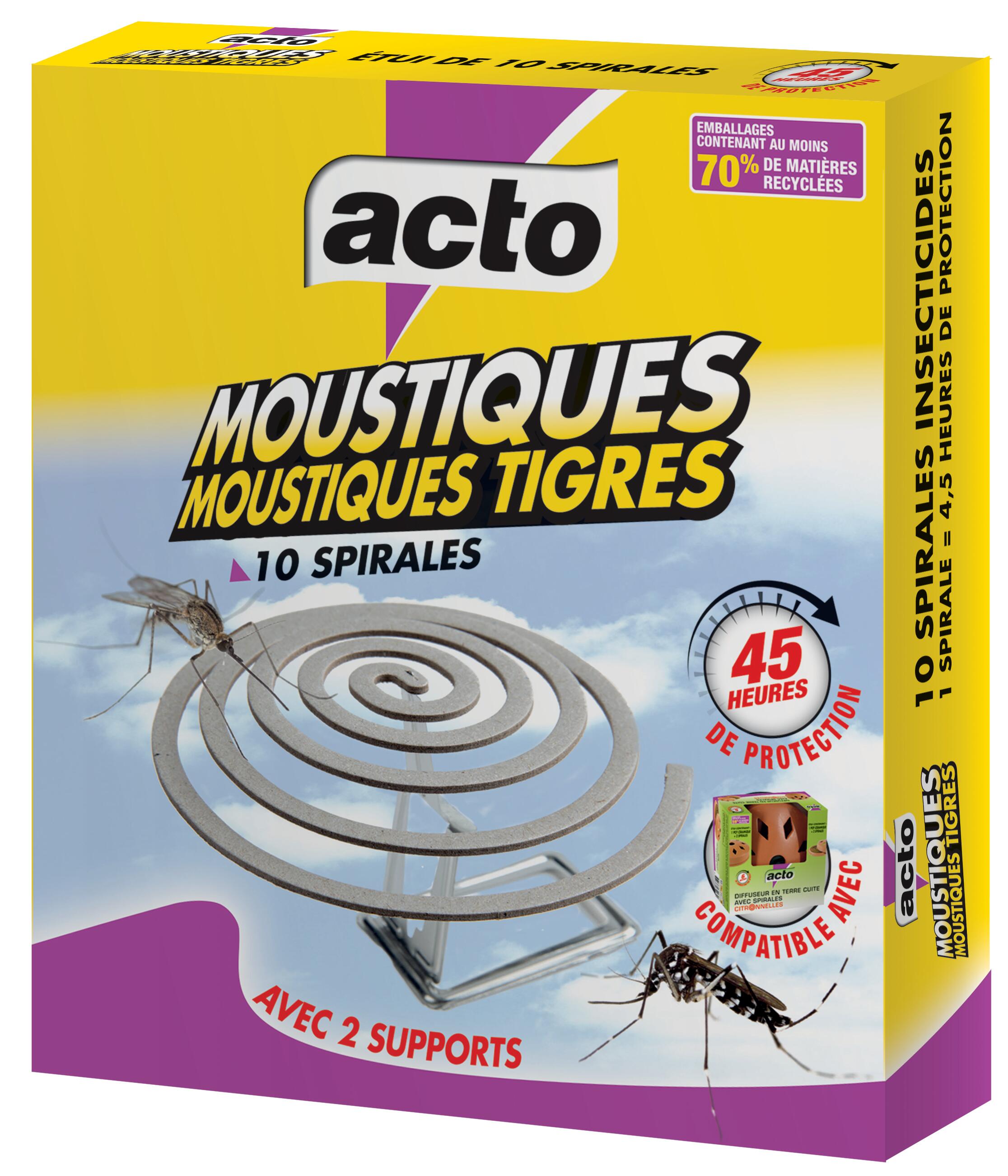 SPIRALES ANTI MOUSTIQUES & MOUSTIQUES TIGRES - 60H DE PROTECTION ! - 2