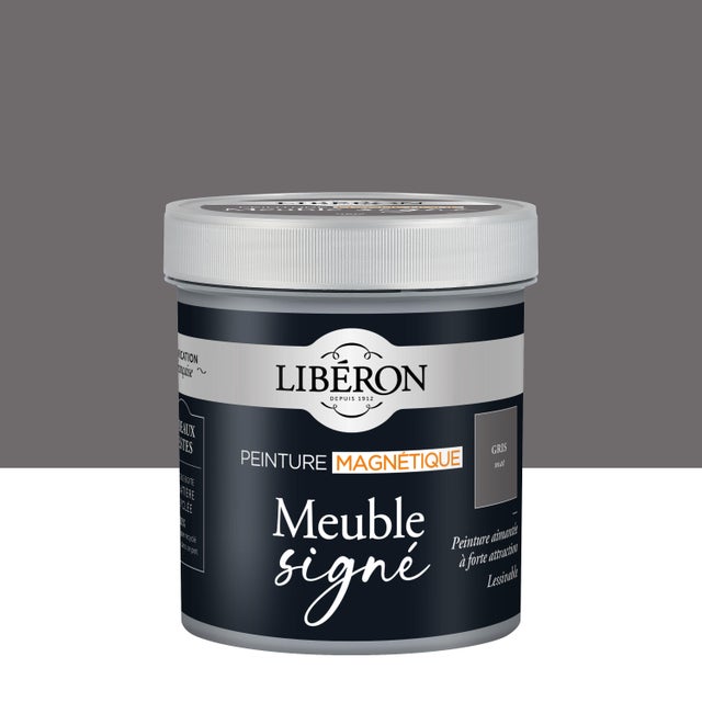 Peinture meuble et boiserie Magnétique, meuble signé LIBÉRON gris mat 0.5L