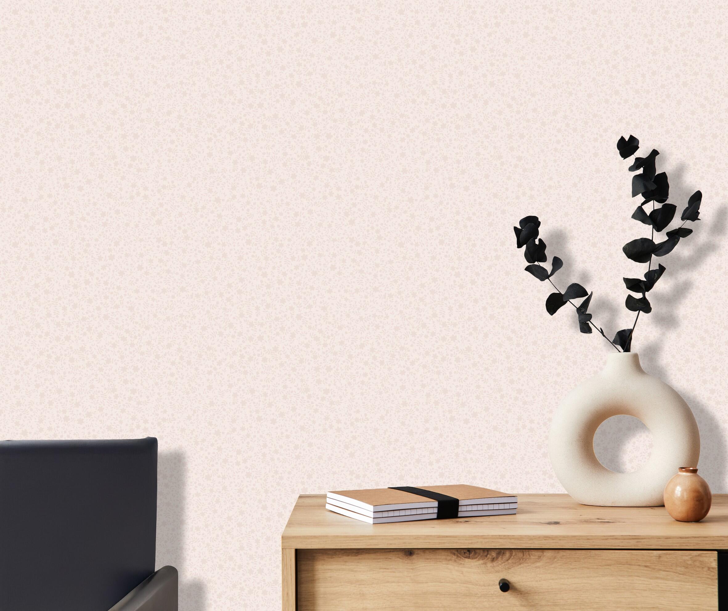 Papel pintado vinilo aplicación cola en pared pol 1 rosa marburg 100cmx5m lavable