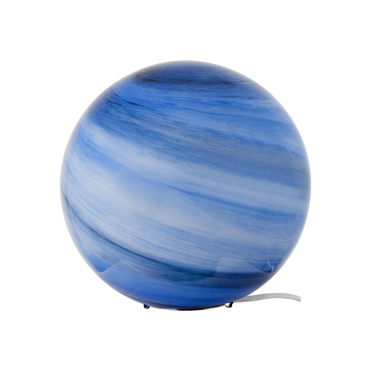 Lampe E27 ASTROLIS, verre, bleu, H. 25cm - 3