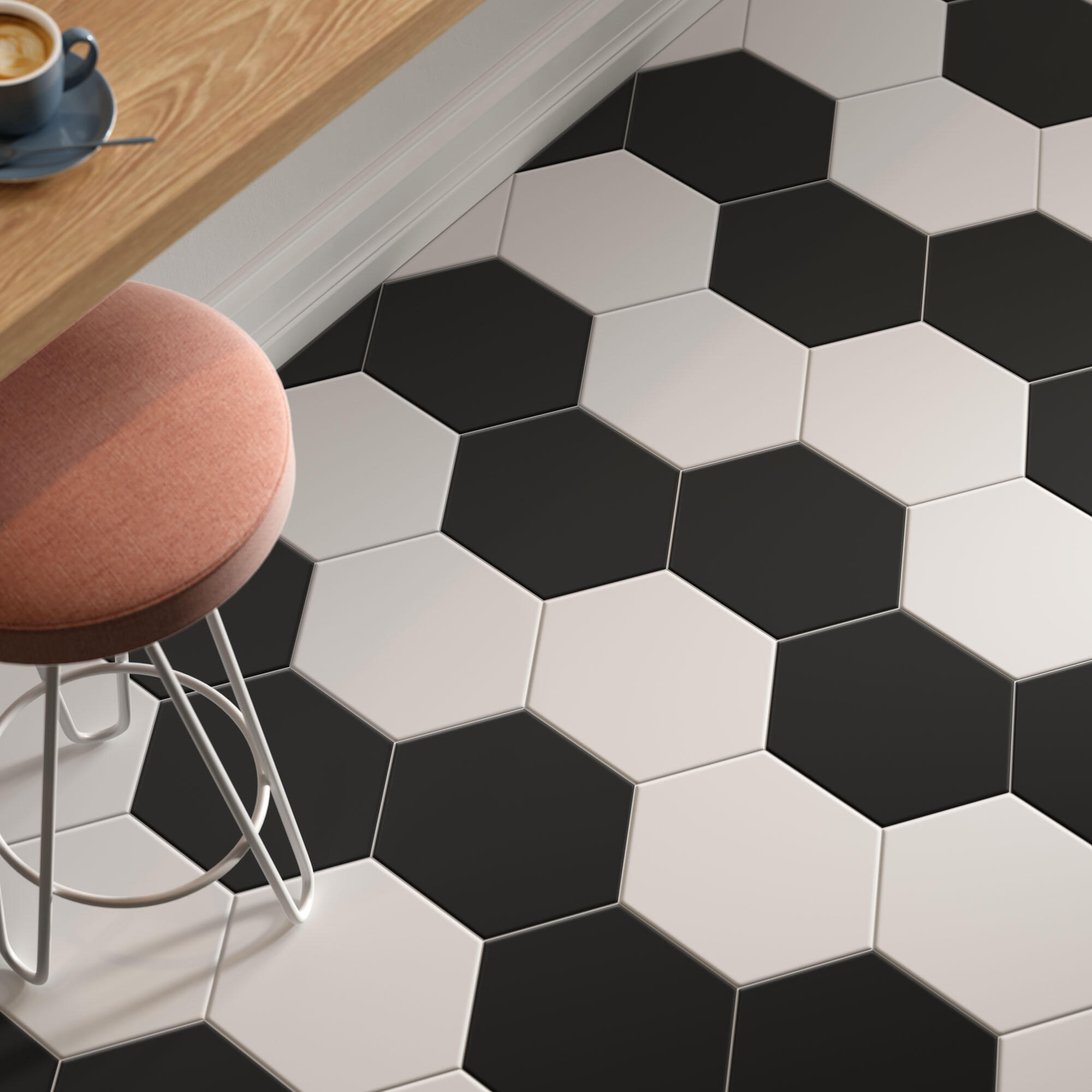 Carrelage sol/mur intérieur blanc Matiere l.27 x L.27 cm - 5