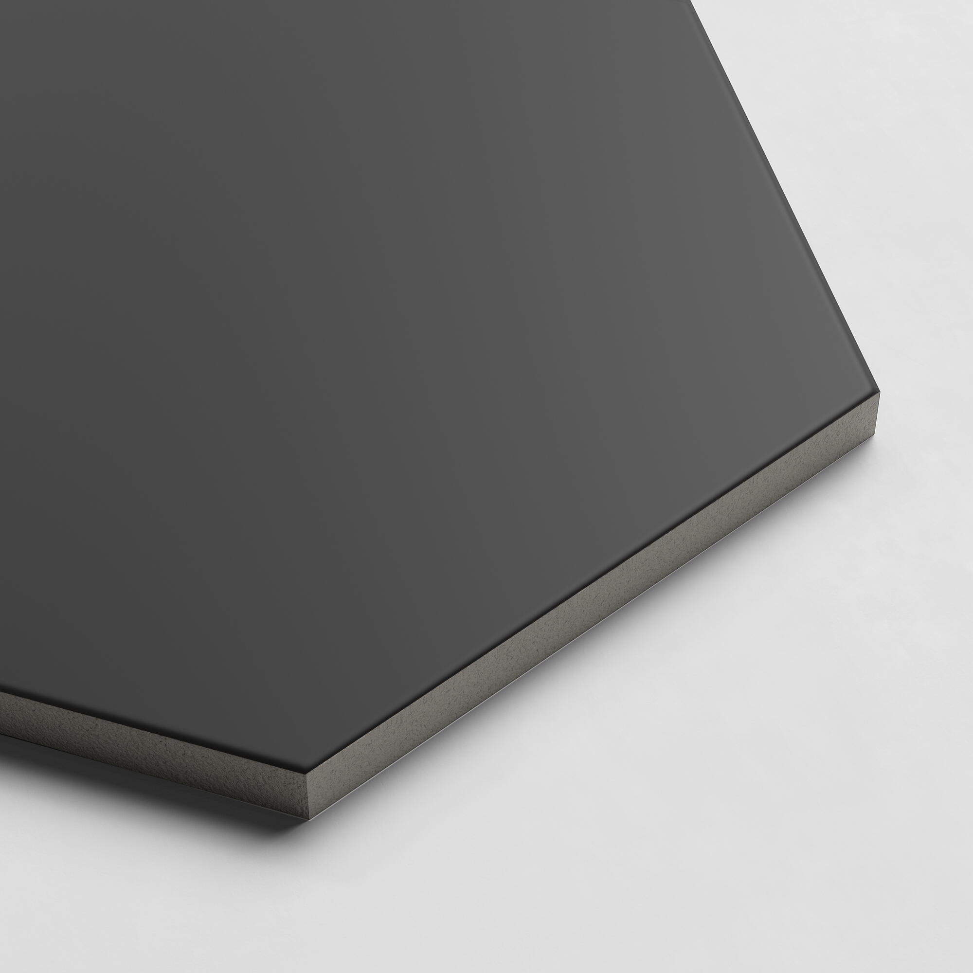 Carrelage sol intérieur noir mat matière hexagone l.27 x L.27 cm 1,18M2 - 8