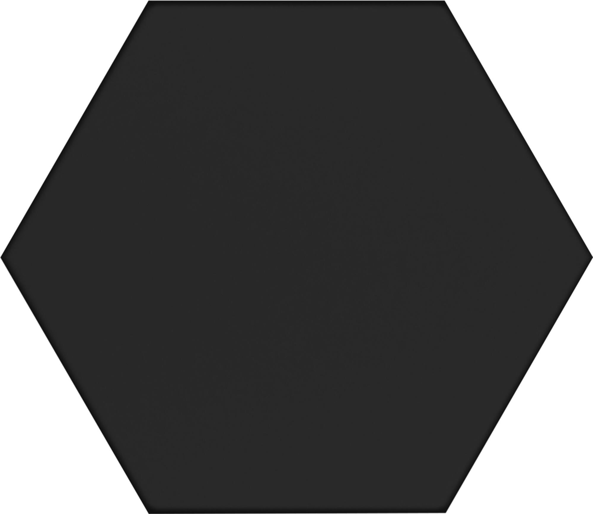 Carrelage sol intérieur noir mat matière hexagone l.27 x L.27 cm 1,18M2 - 7