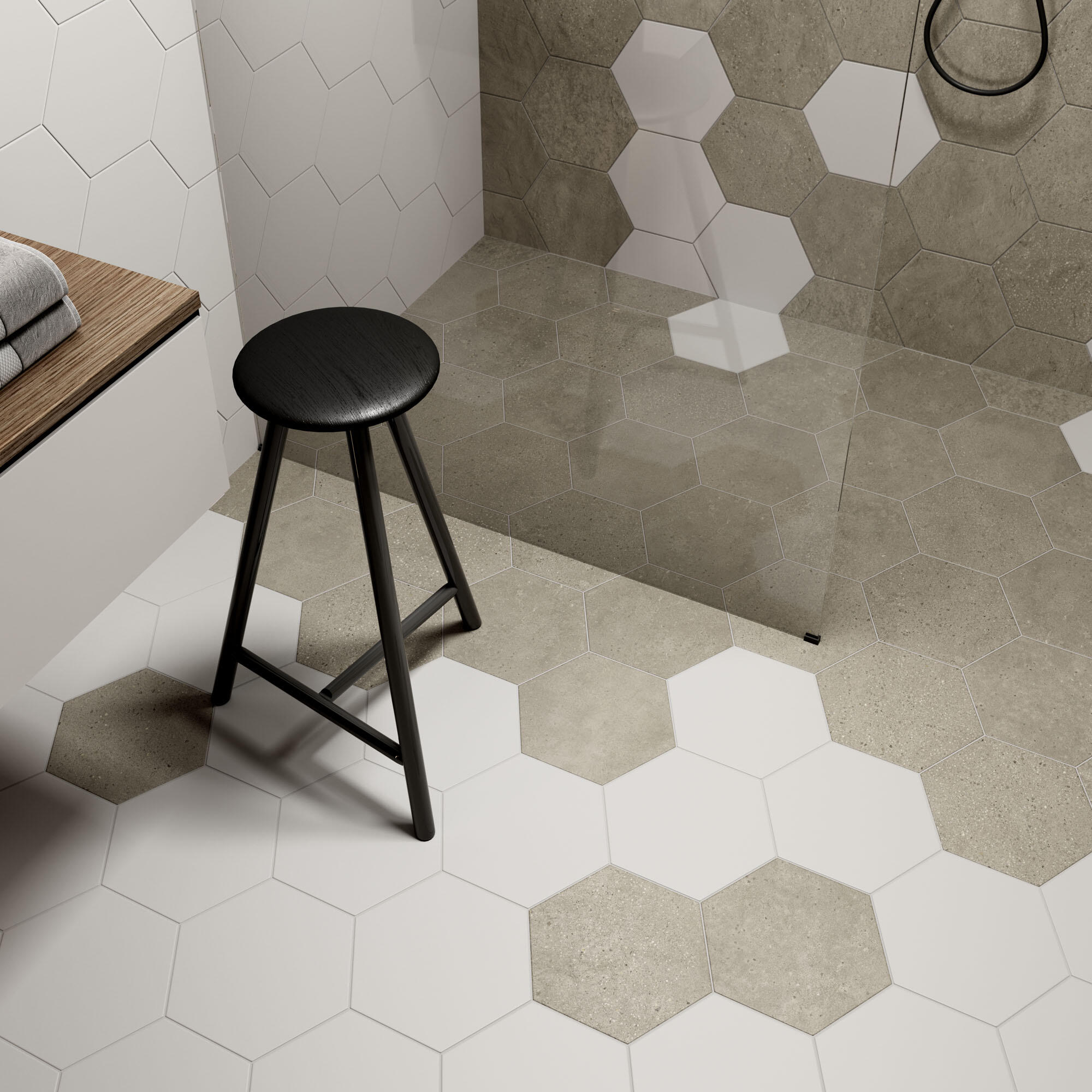 Carrelage sol/mur intérieur blanc Matiere l.27 x L.27 cm - 2