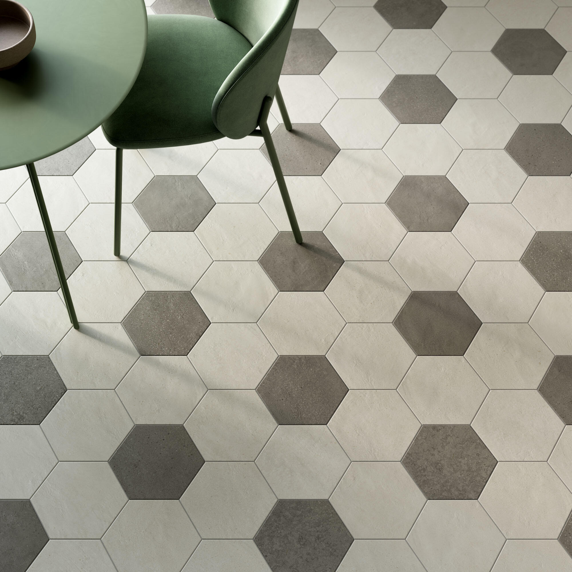 Carrelage sol intérieur/mur intérieur effet béton gris Matiere l.27 x L.27 cm - 2