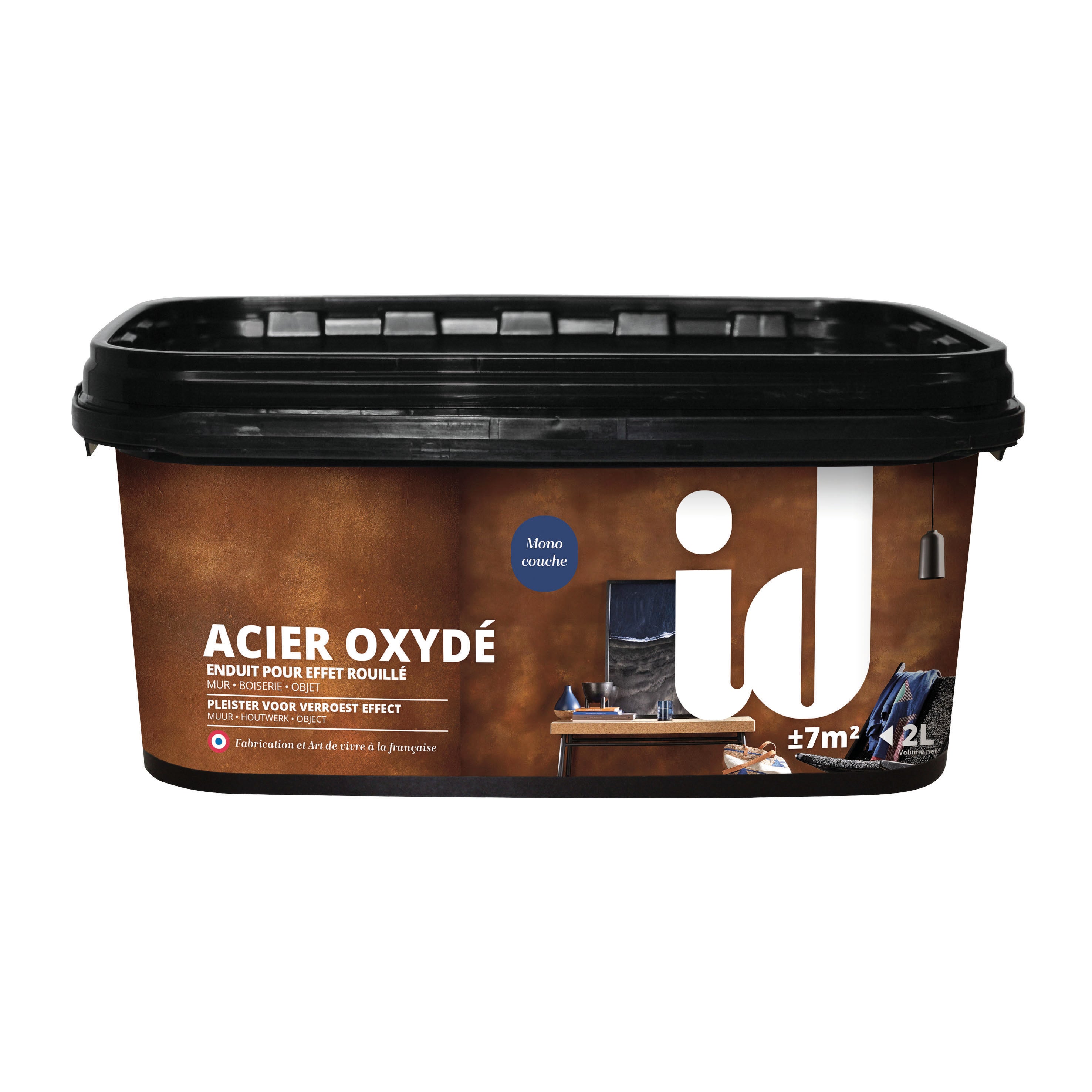 Pittura decorativa ID ruggine marrone corten 2 l - 16