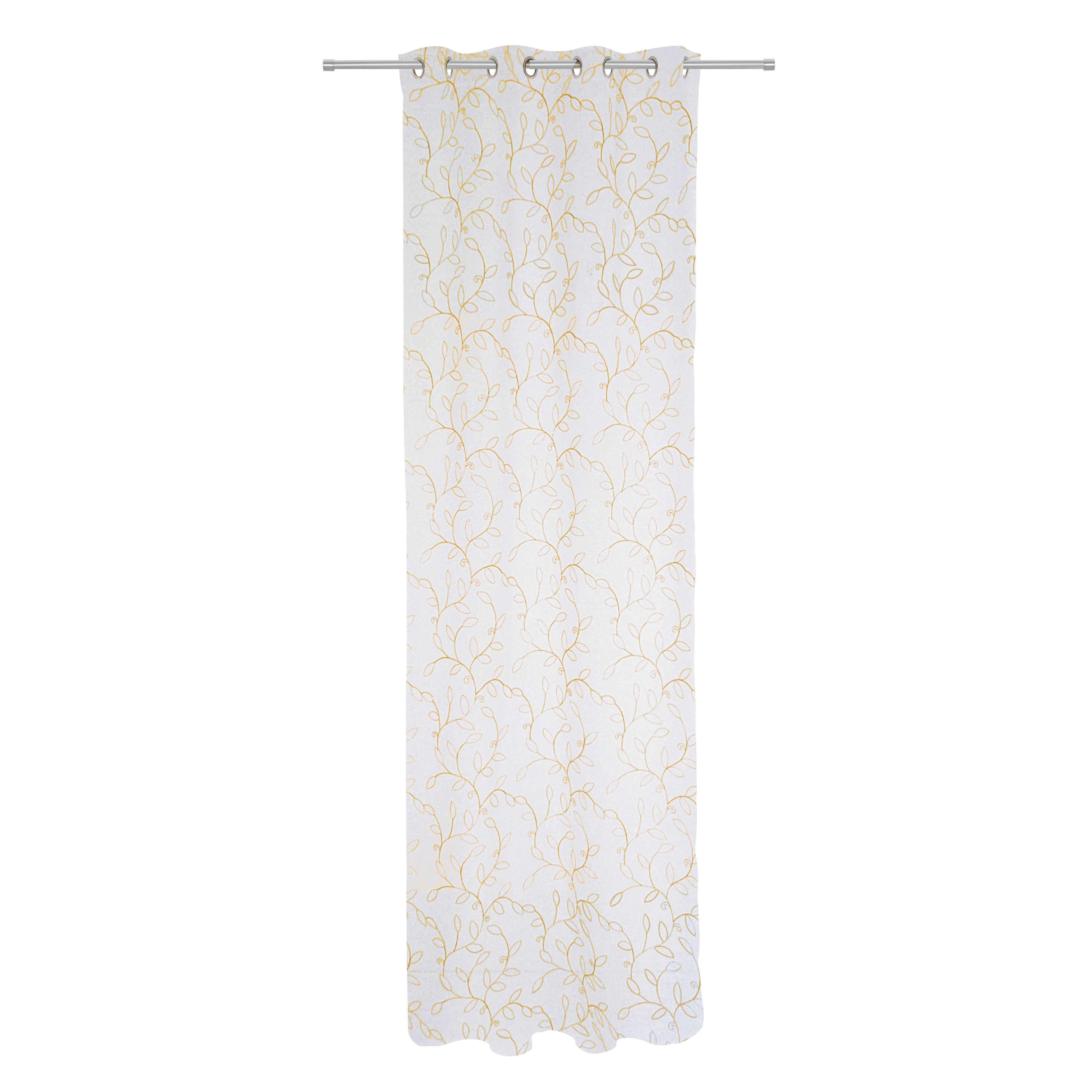 Coppia Pannelllo tenda misura 140x280cm colore bianco Linea oro