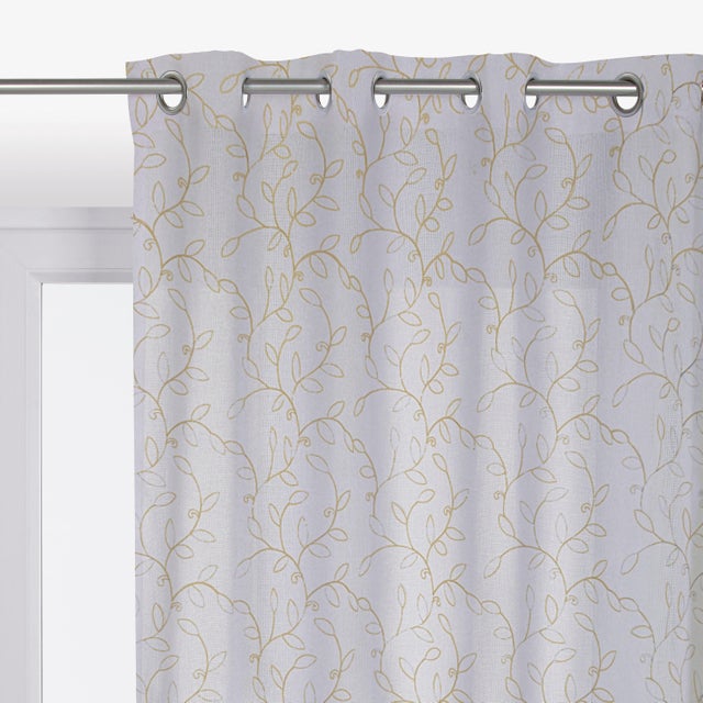 Tenda KARA bianco oro, occhiello 140x280 cm