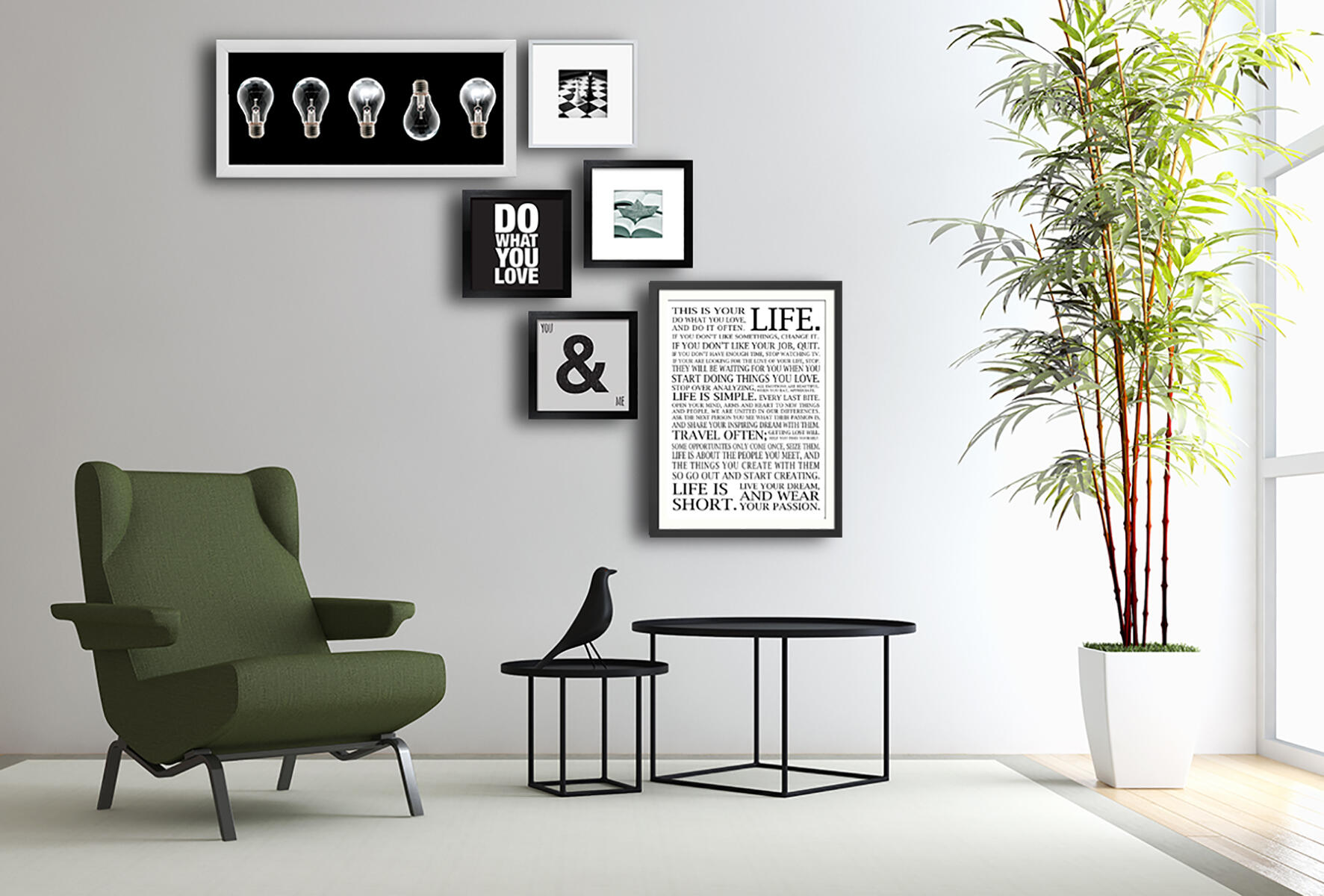 Stampa incorniciata Life multicolore 50 x 70 cm - 4