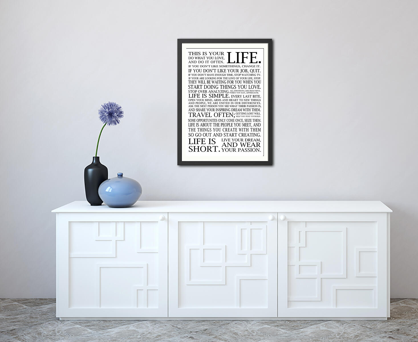 Stampa incorniciata Life multicolore 50 x 70 cm - 3