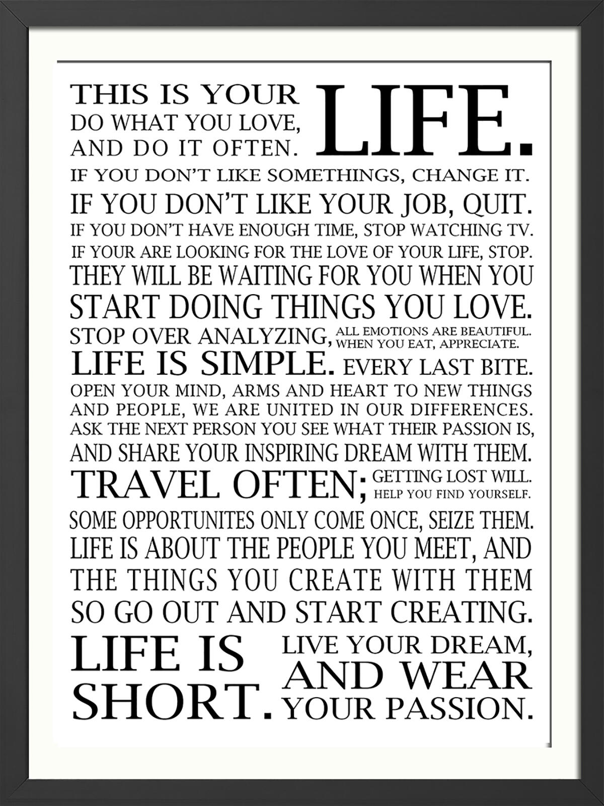 Stampa incorniciata Life multicolore 50 x 70 cm - 8