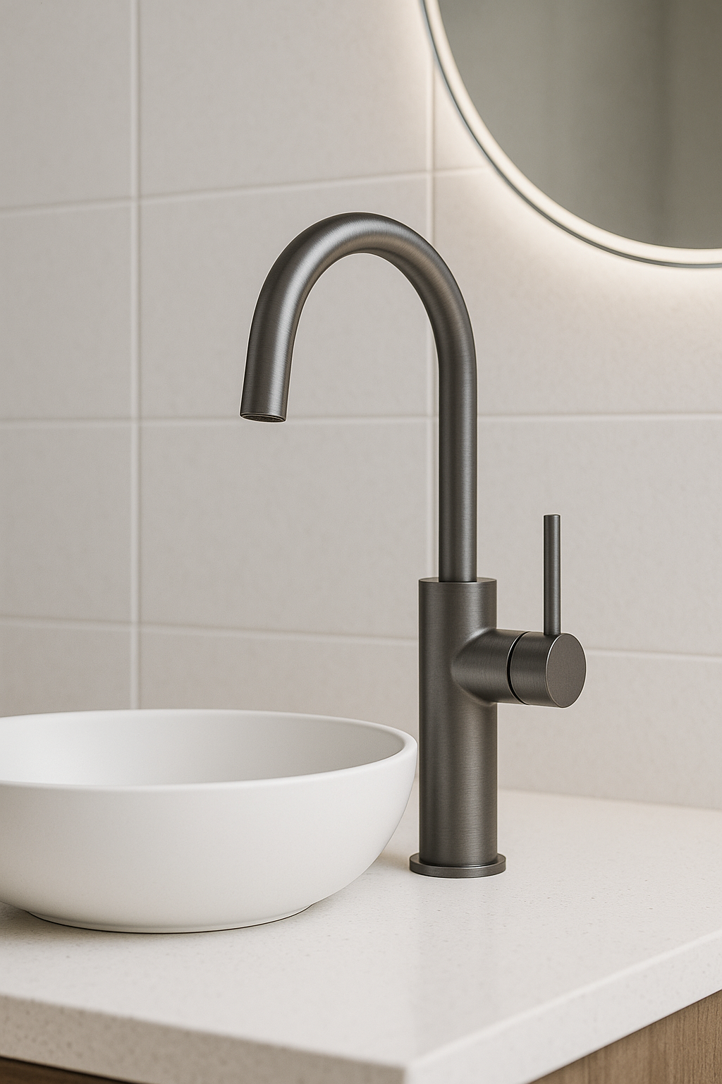 GRIFO LAVABO MONOMANDO CAÑO ALTO ATLANTIS METAL - 4