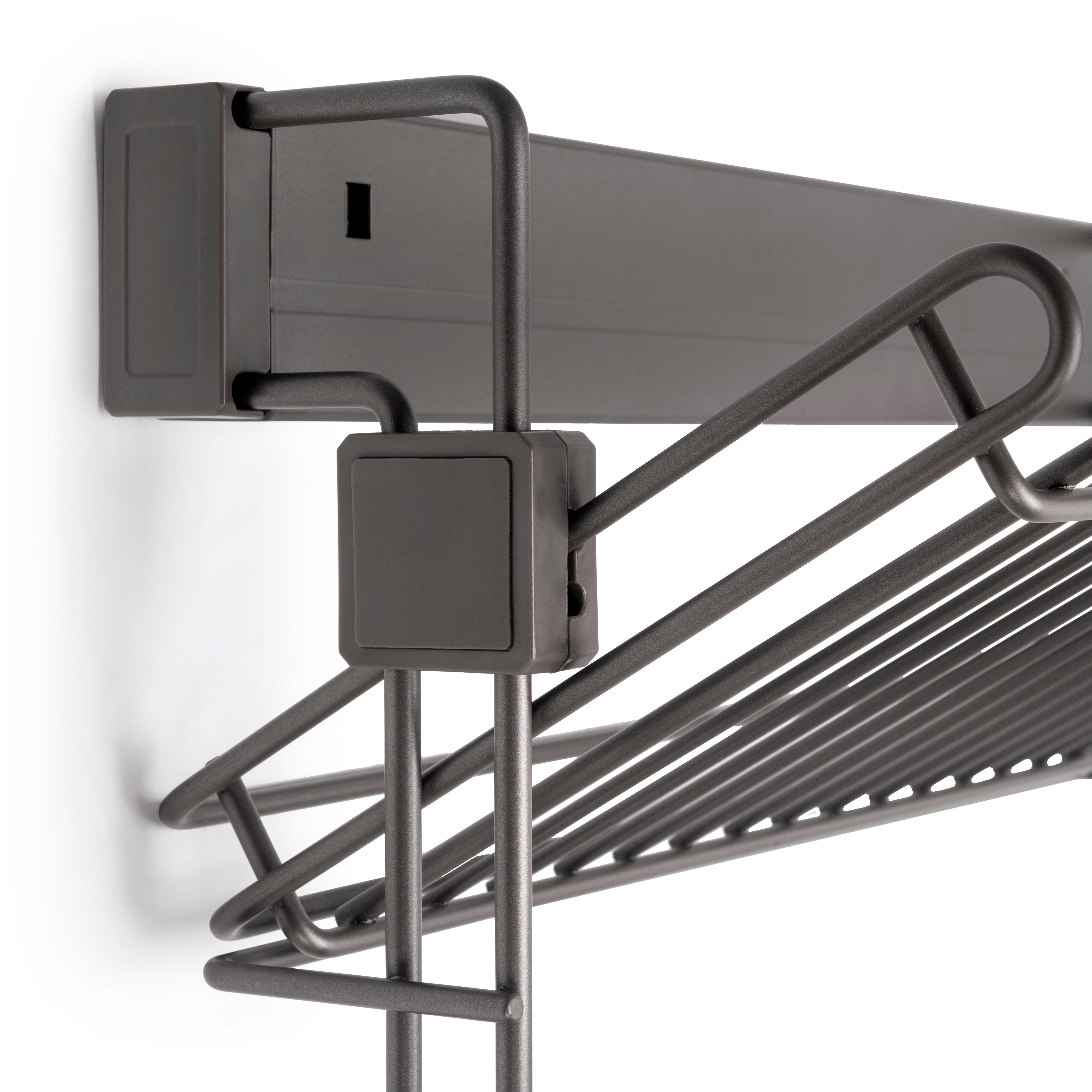 Zapatero extraíble lateral Emuca Quartz inox para 8 pares 28-32x75x46 cm - 4