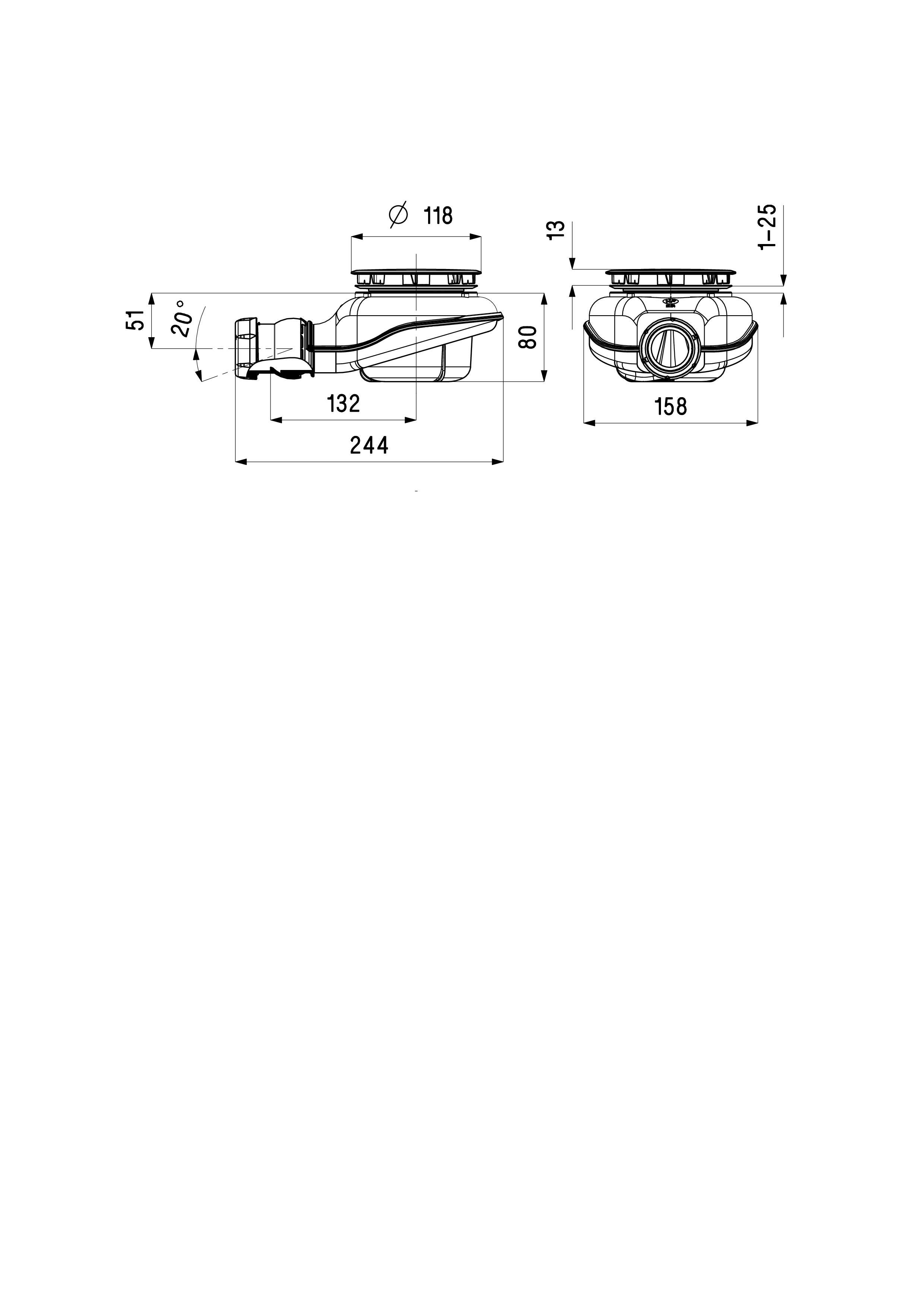 Bonde pour douche Turboflow 2 grand débit 43L/m, capot Métal, Diam.90 mm, NICOLL - 2