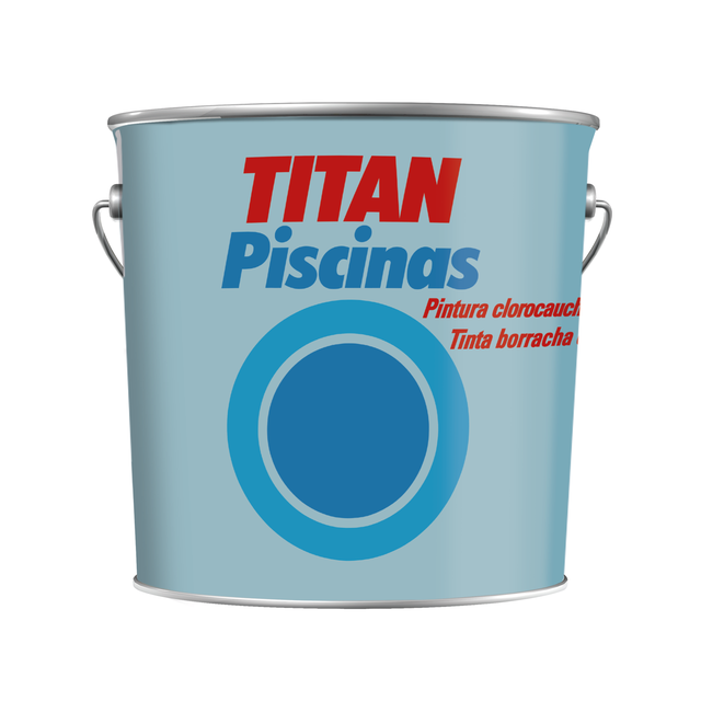 TINTA PARA PISCINAS BASE SOLVENTE BORRACHA CLORADA PISCINAS TITAN 4L BRANCO