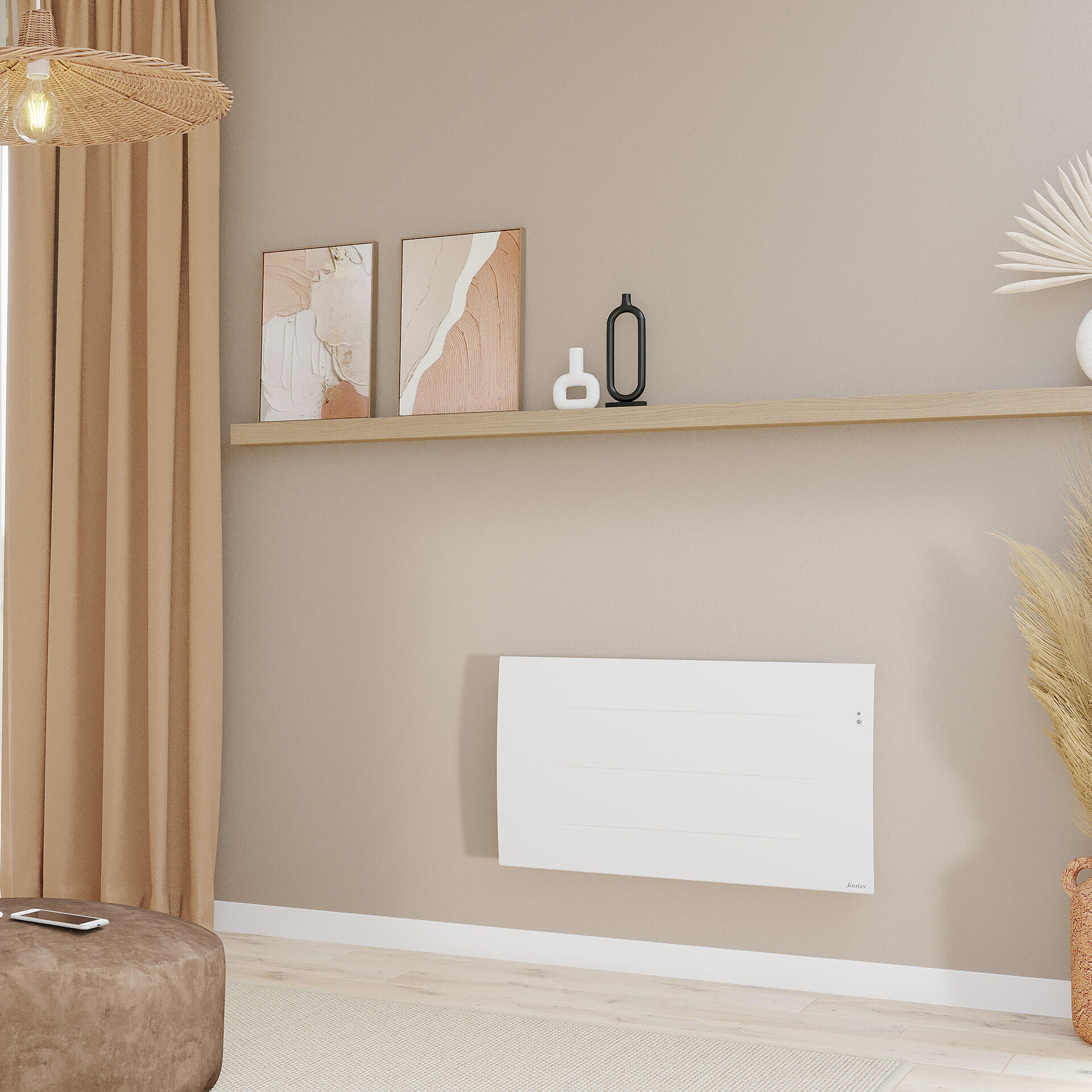 radiateur connecté sauter sibayak blanc salon design - 5