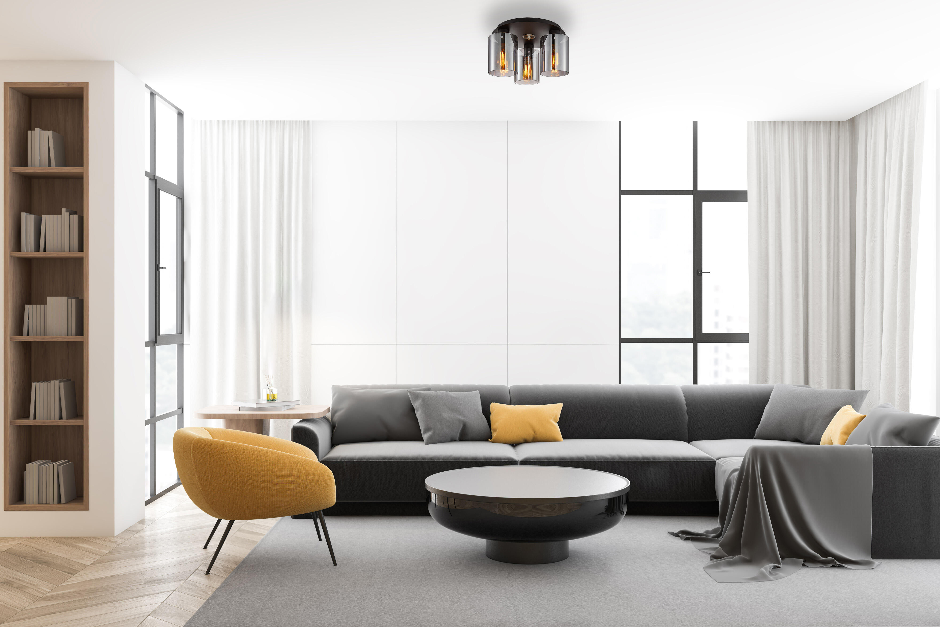 Lampa sufitowa Sardo czarna 3 x E27 Italux - 2
