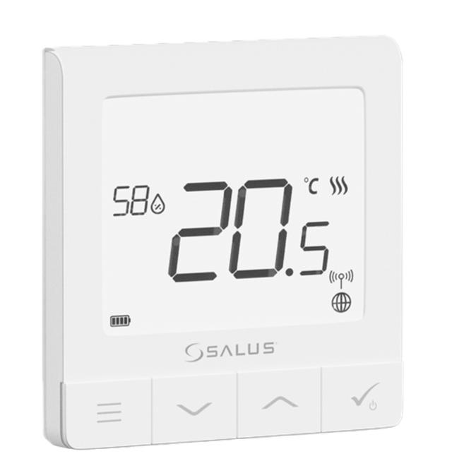 Bezprzewodowy regulator temperatury natynkowy biały SQ610RF Quantum Salus