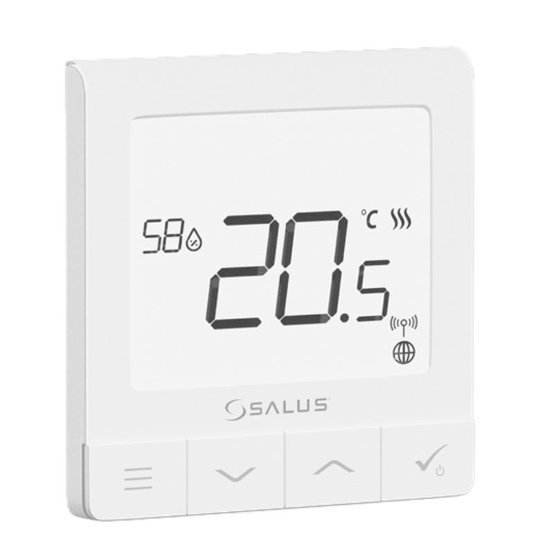 Przewodowy podtynkowy regulator temperatury z wyświetlaczem biały SQ610 Salus