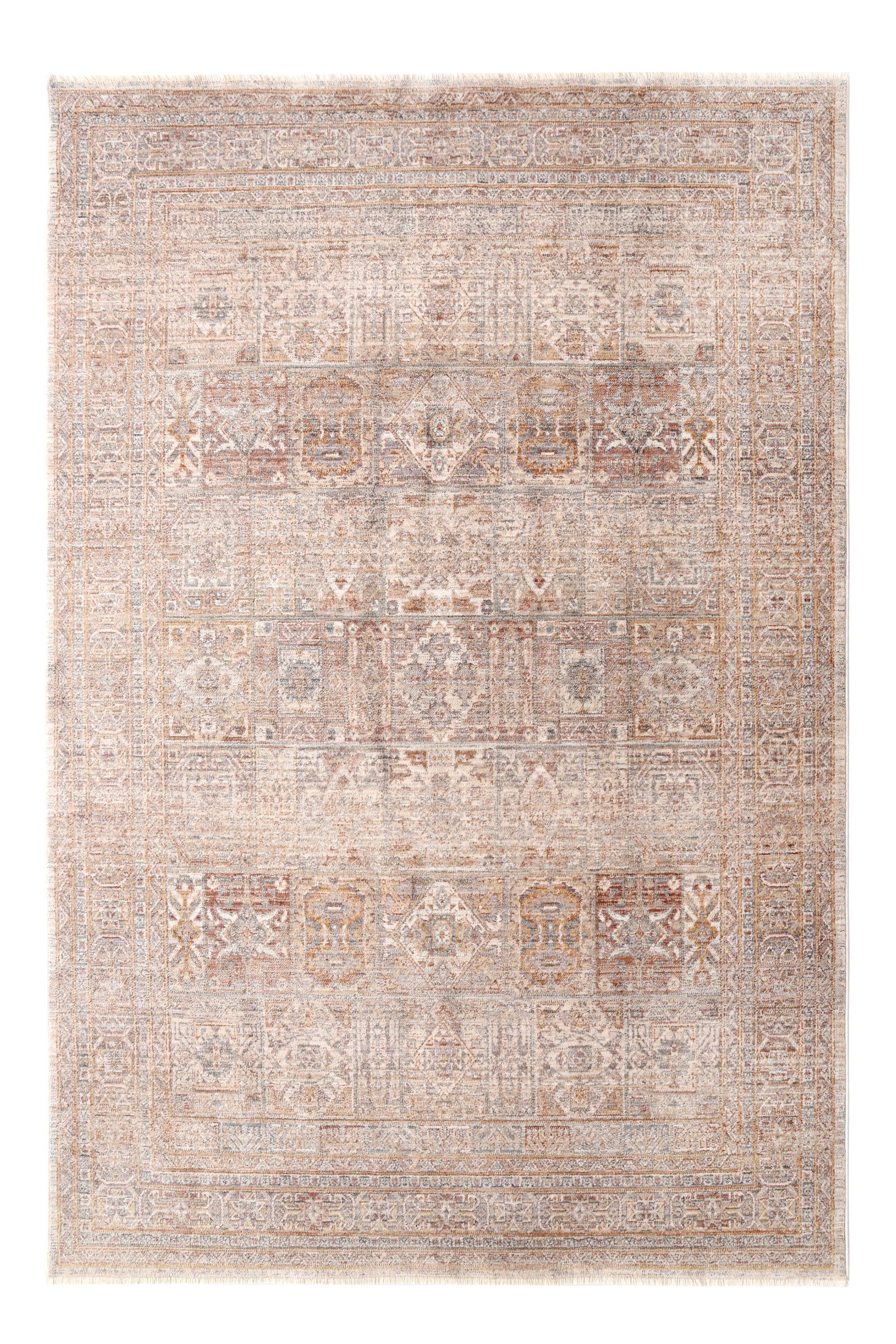 Dywan z frędzlami Valia Vintage beżowy 120 x 160 cm