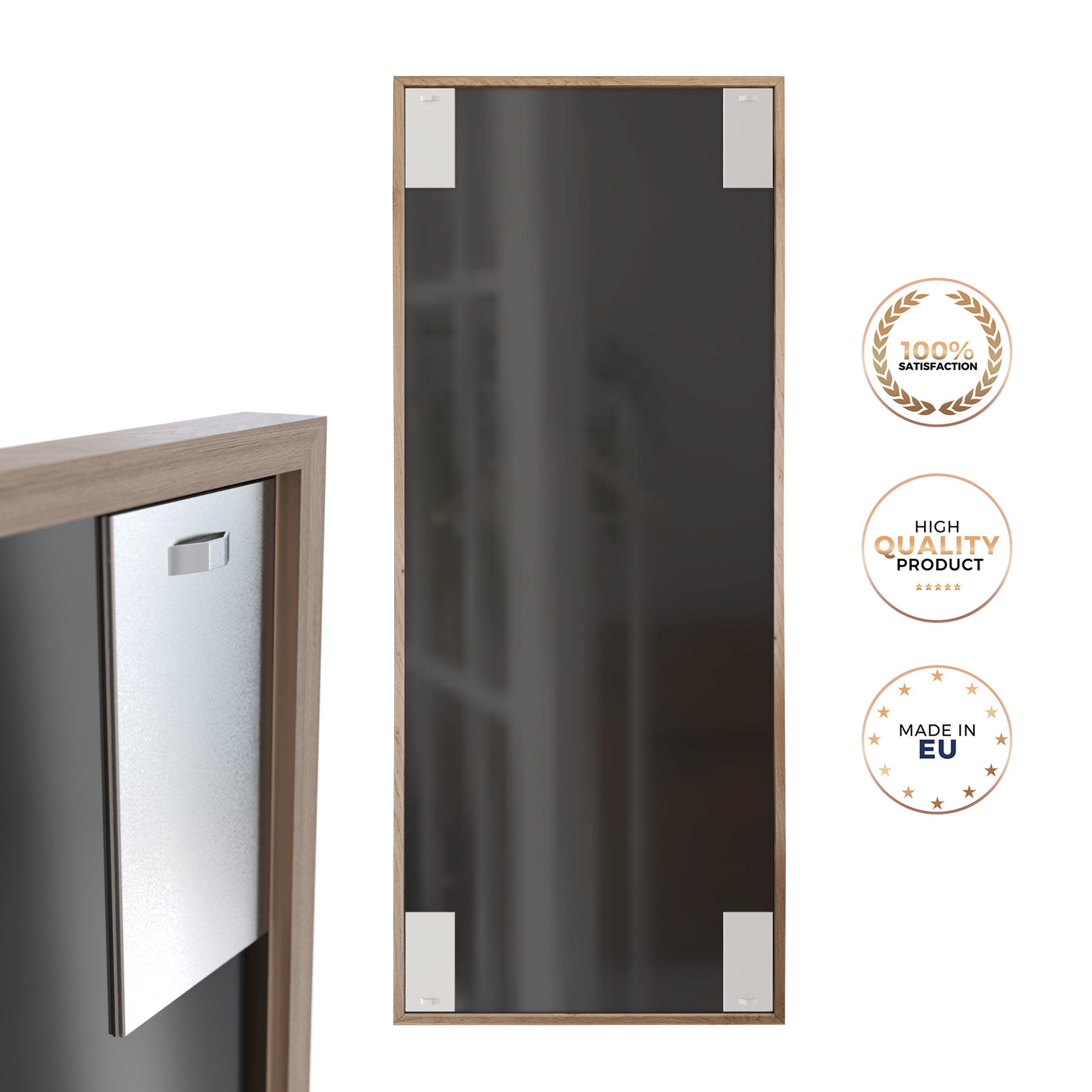 Lustro Loft Lewis Lamele brązowe 60 x 150 cm - 3