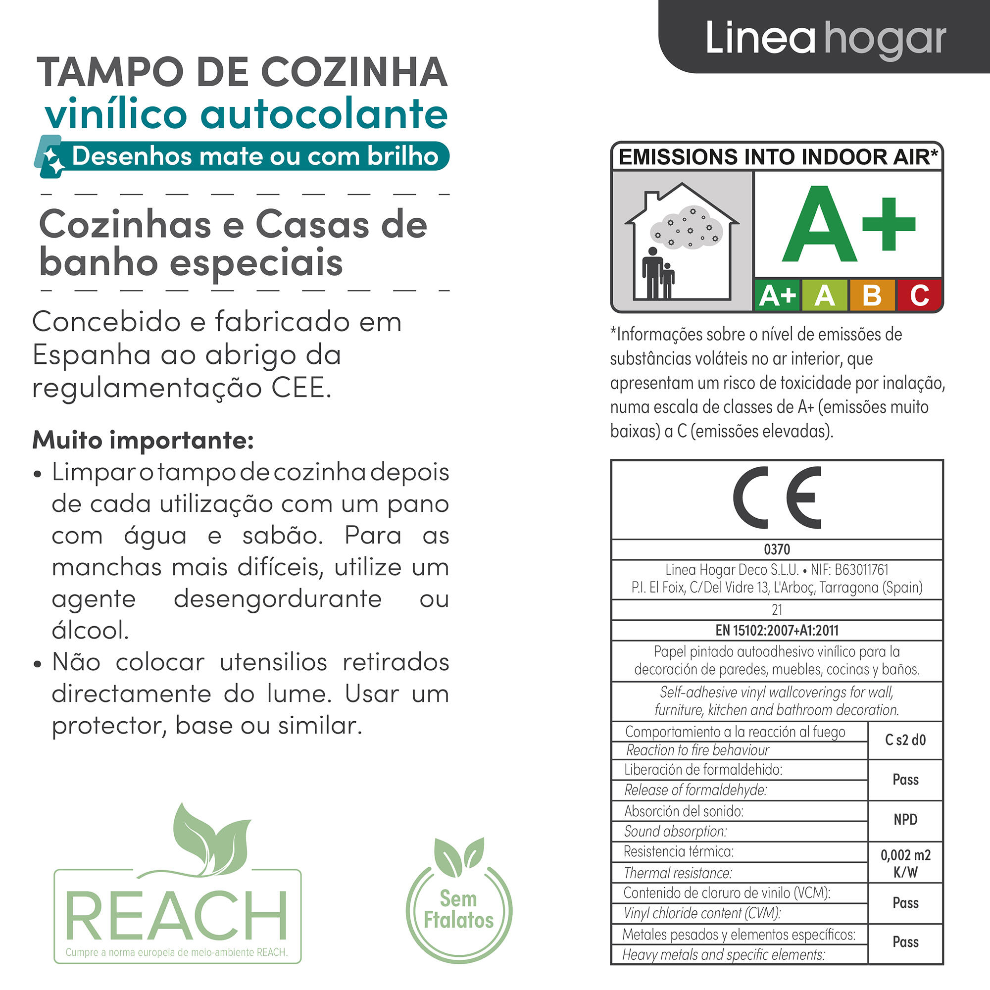 Rolo vinílico adesivo bancada cozinha Oak madeira mate 65cm x 2m natural - 9