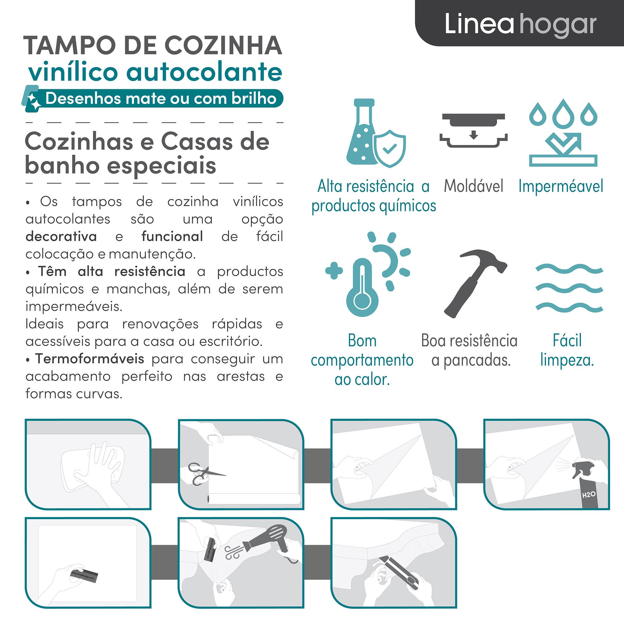 Rolo vinílico adesivo bancada cozinha Oak madeira mate 65cm x 2m natural - 8