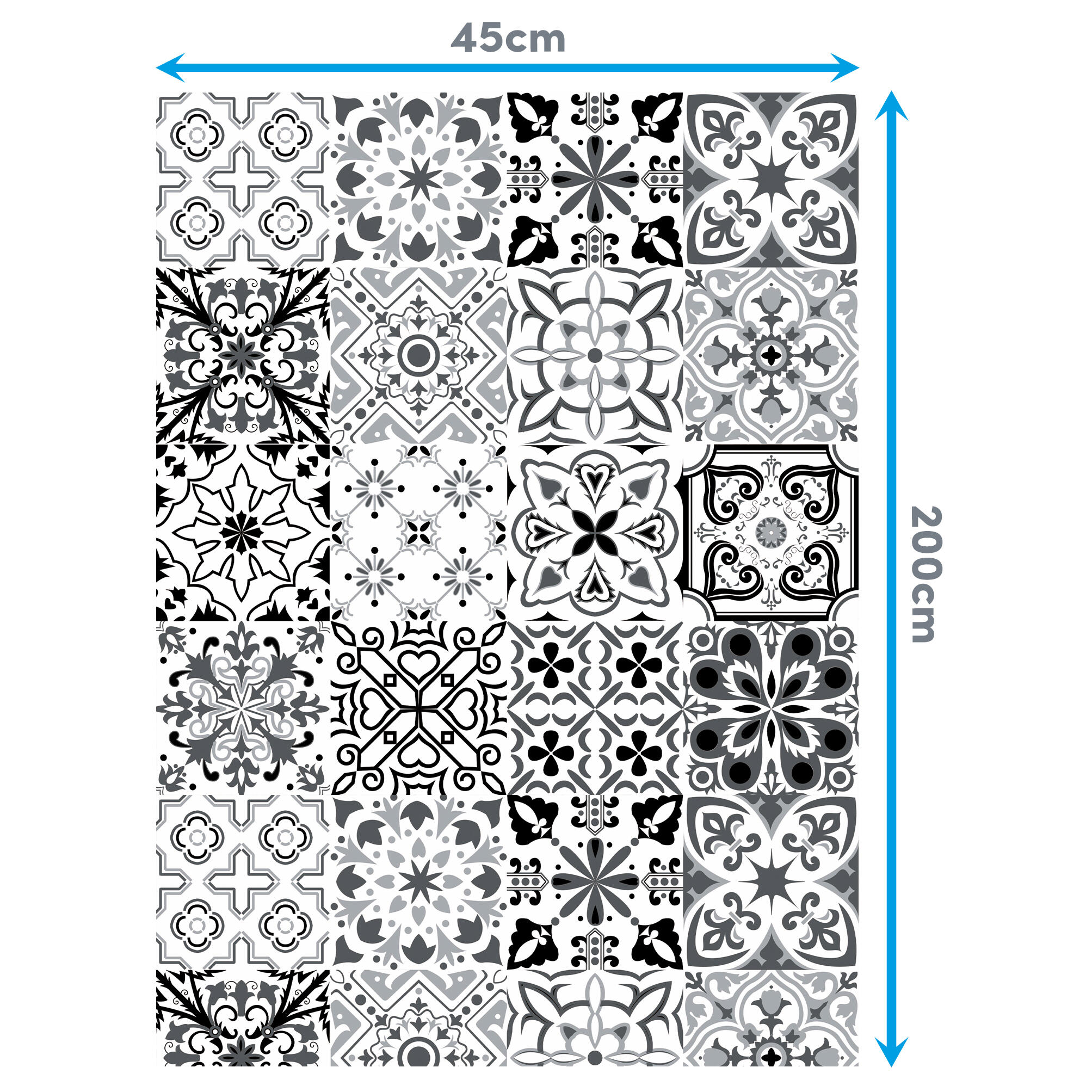 Revestimiento adhesivo mural  gris  Luso de 0.45 x 2m - 2