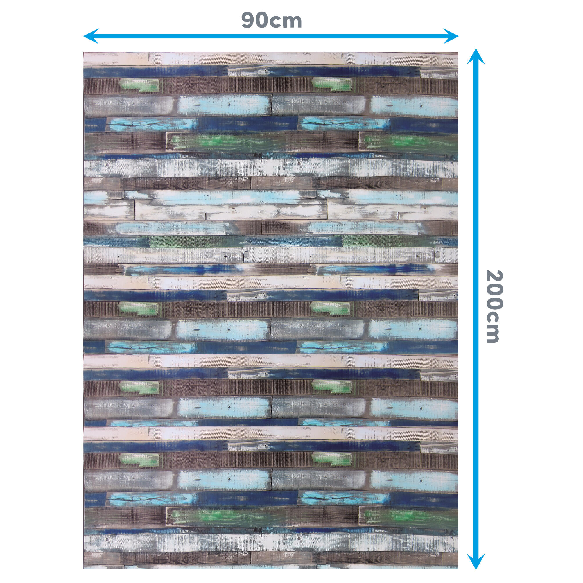 Revestimiento adhesivo mural  marrón  Tablones Aqua de 0.9 x 2m - 2
