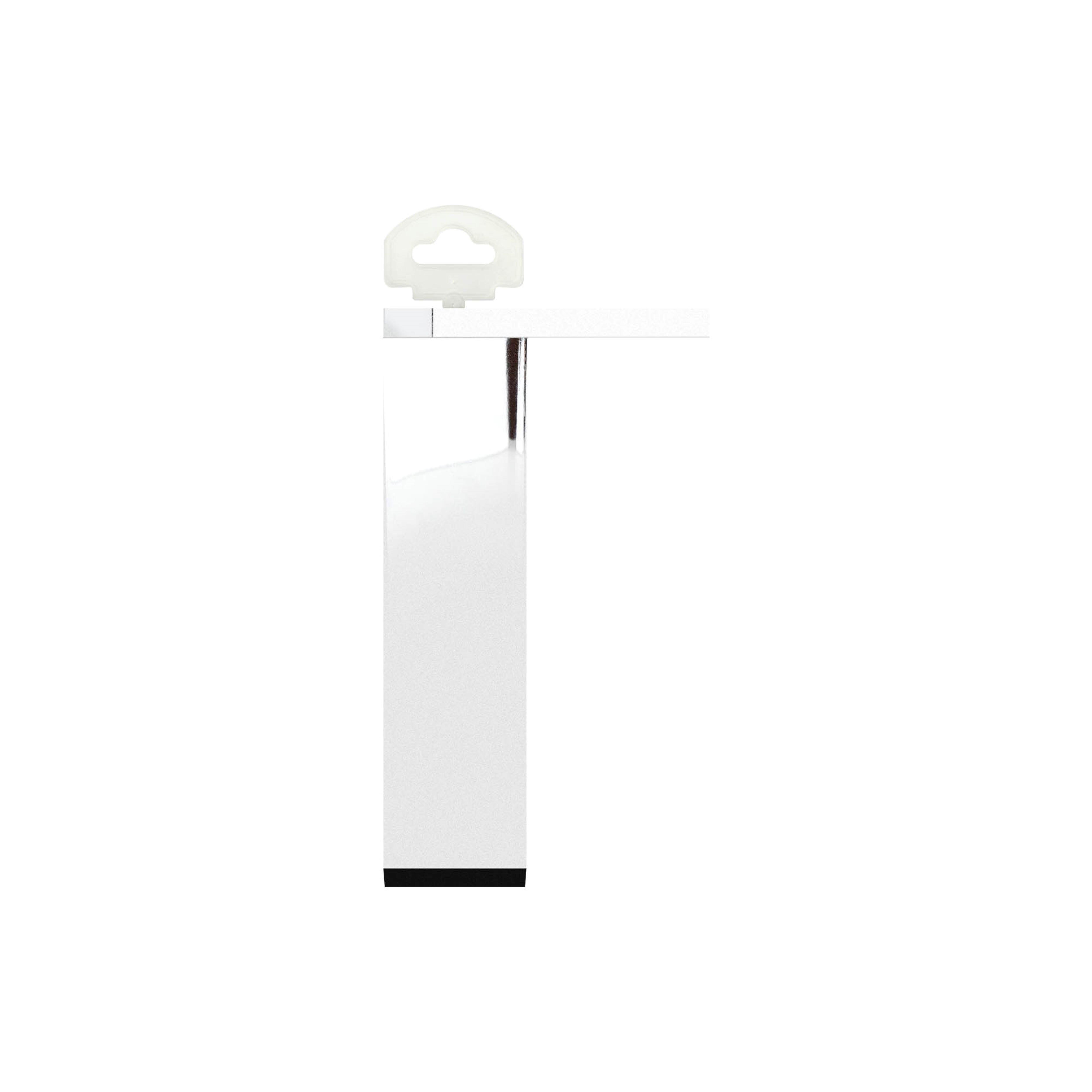 PATA MUEBLE EN PLASTICO ABS RECTANGULAR 40X40X150MM CROMO BRILLO - 4