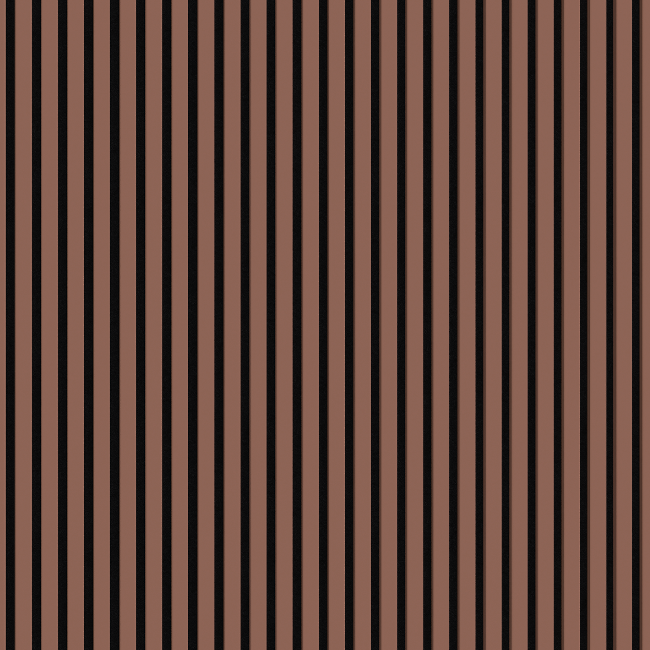 Revestimiento de pared palillería efecto 3D MDFacústico color teja/negro de 265x25 cm - 7