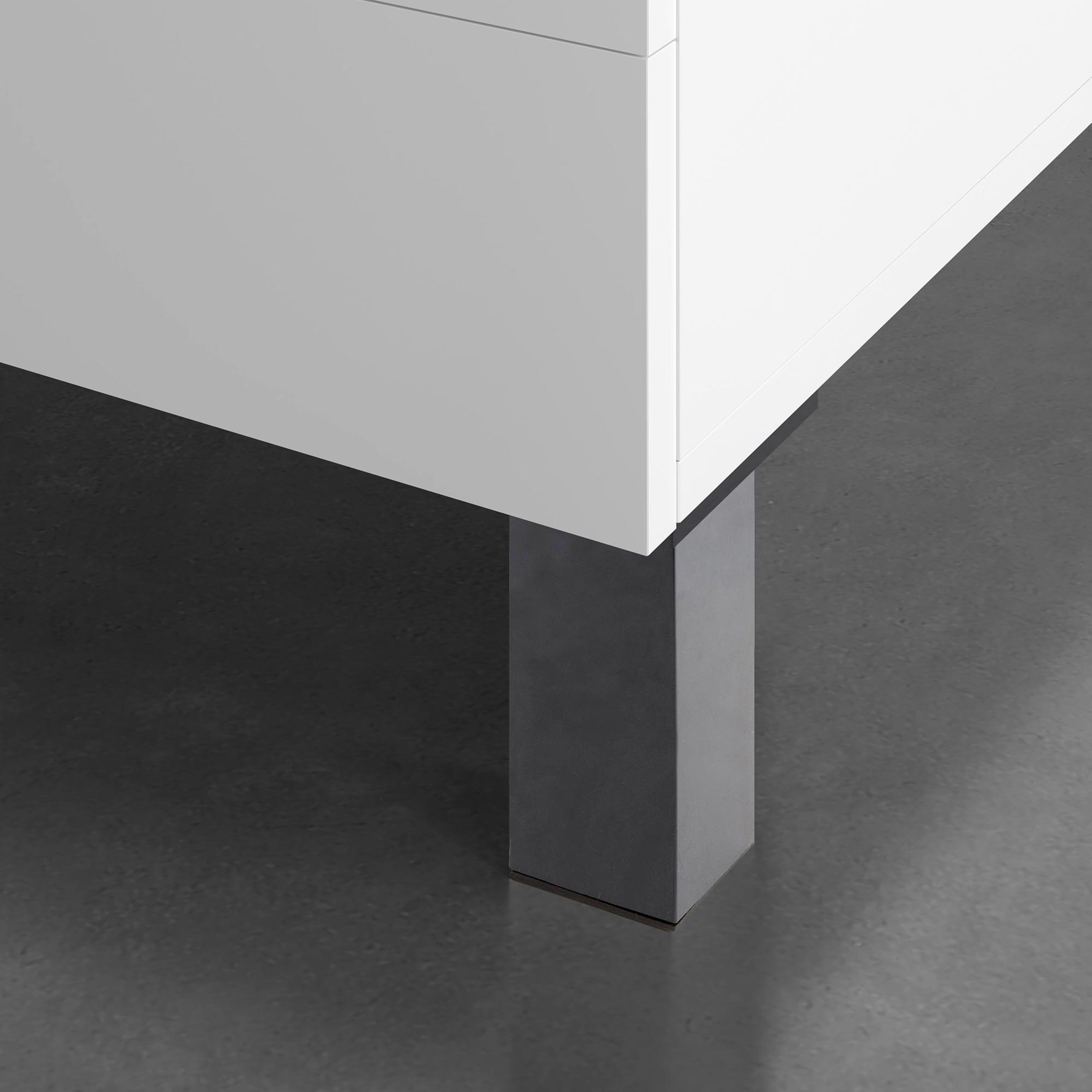 PATA MUEBLE EN PLASTICO ABS 40X40X100MM NEGRO - 3