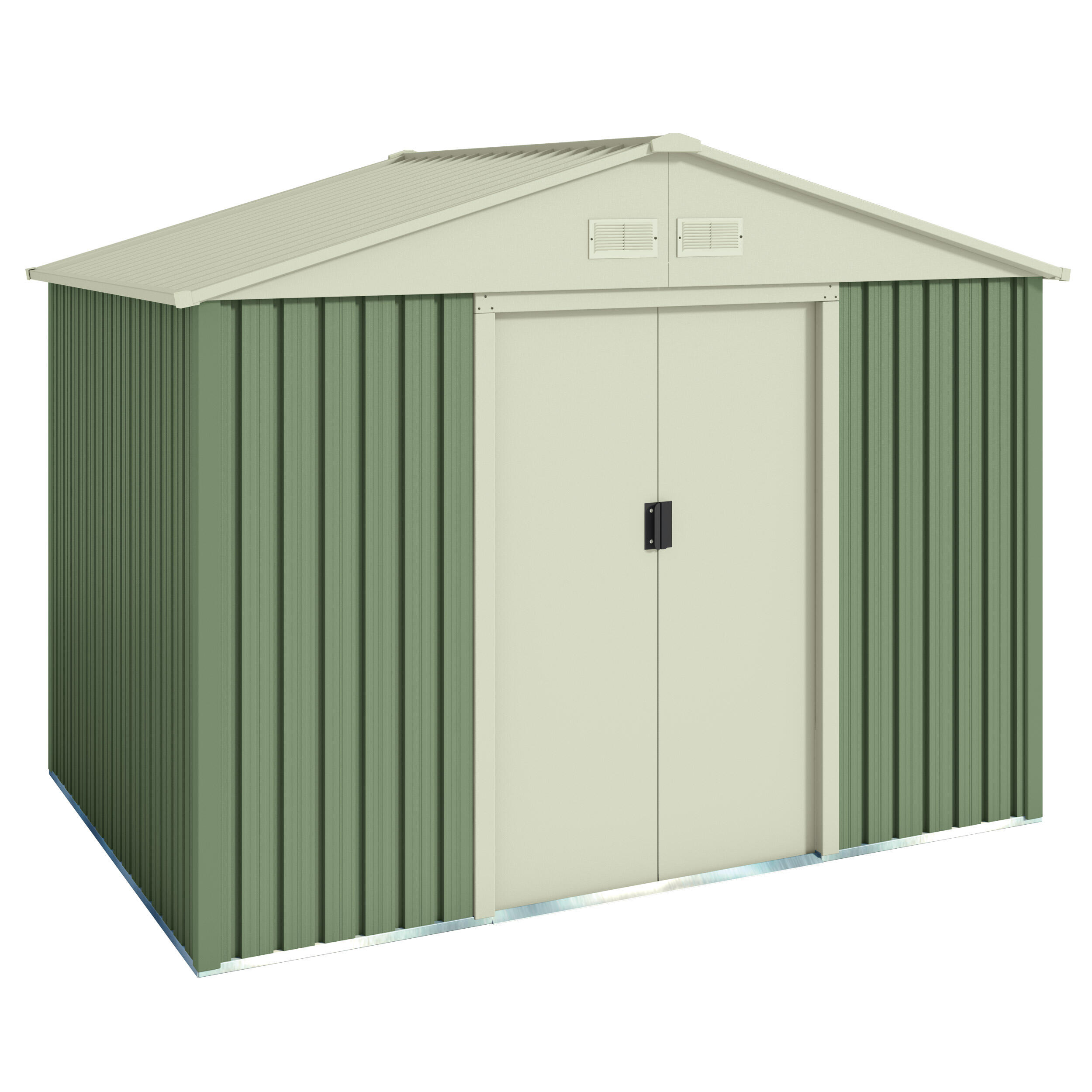Caseta de metal Gavle de 261x198x181 cm y 4.72 m2 con 0.25 mm espesor y doble puerta corredera HOGGAR - 7