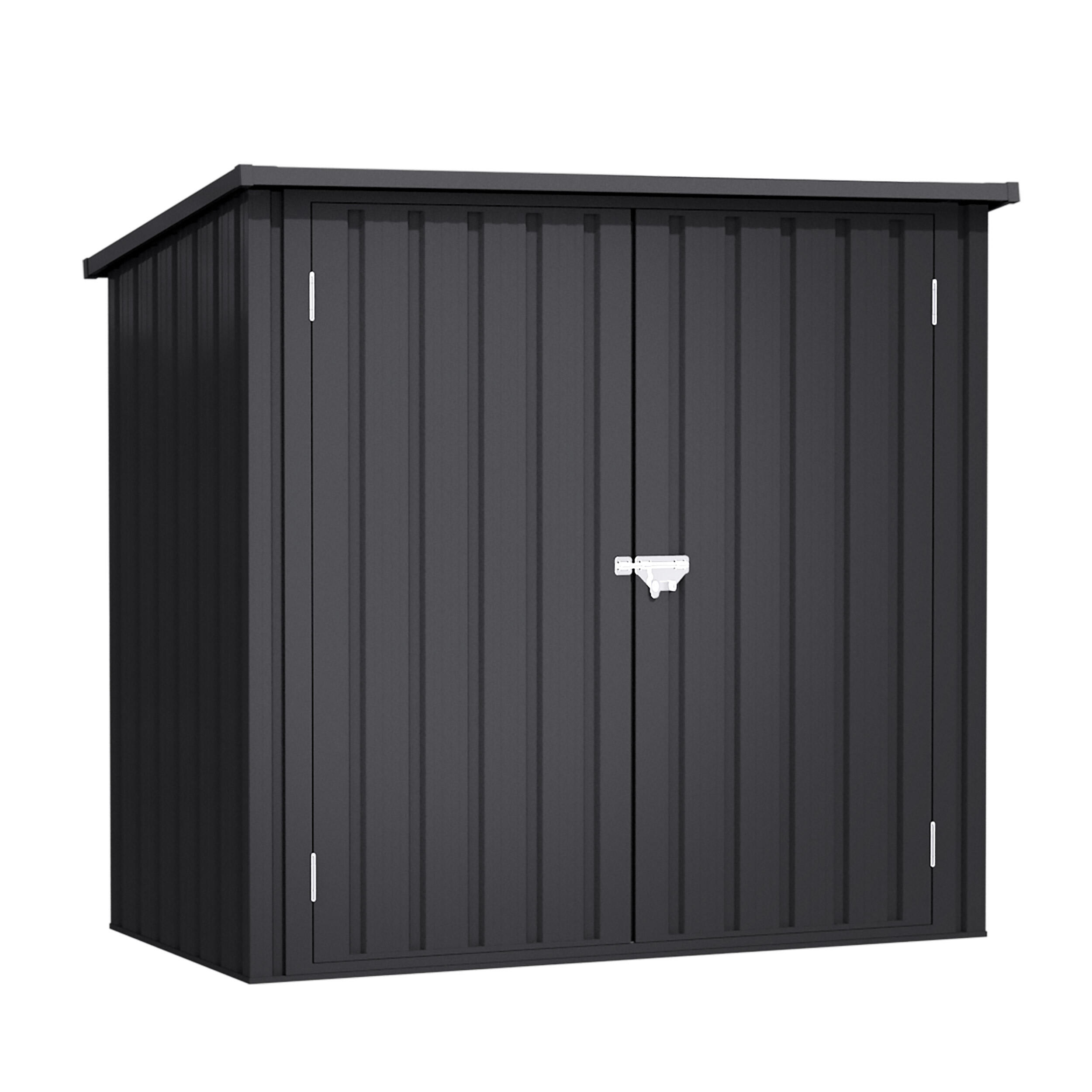 caseta de metal arya de 147x134x86 cm y 126 m2 con 025 mm espesor y doble puerta abatible hoggar