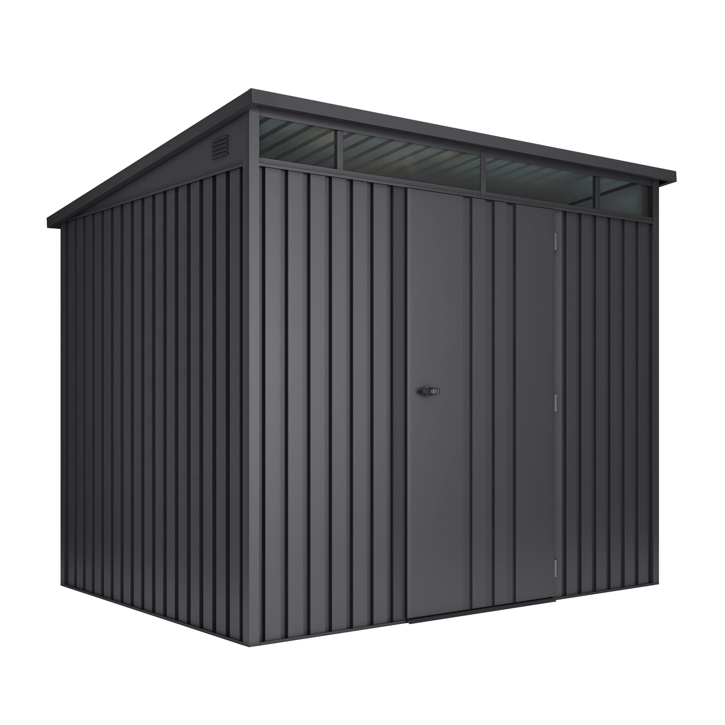 caseta de metal huntington pro m de 237x201x186 cm y 441 m2 con 04 mm espesor y puerta abatible hoggar