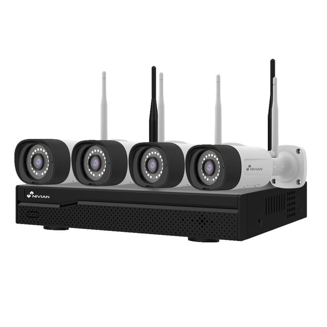 KIT GRABADOR CCTV WIFI 16 CANALES + 4 CÁMARAS EXTERIOR + 2TB