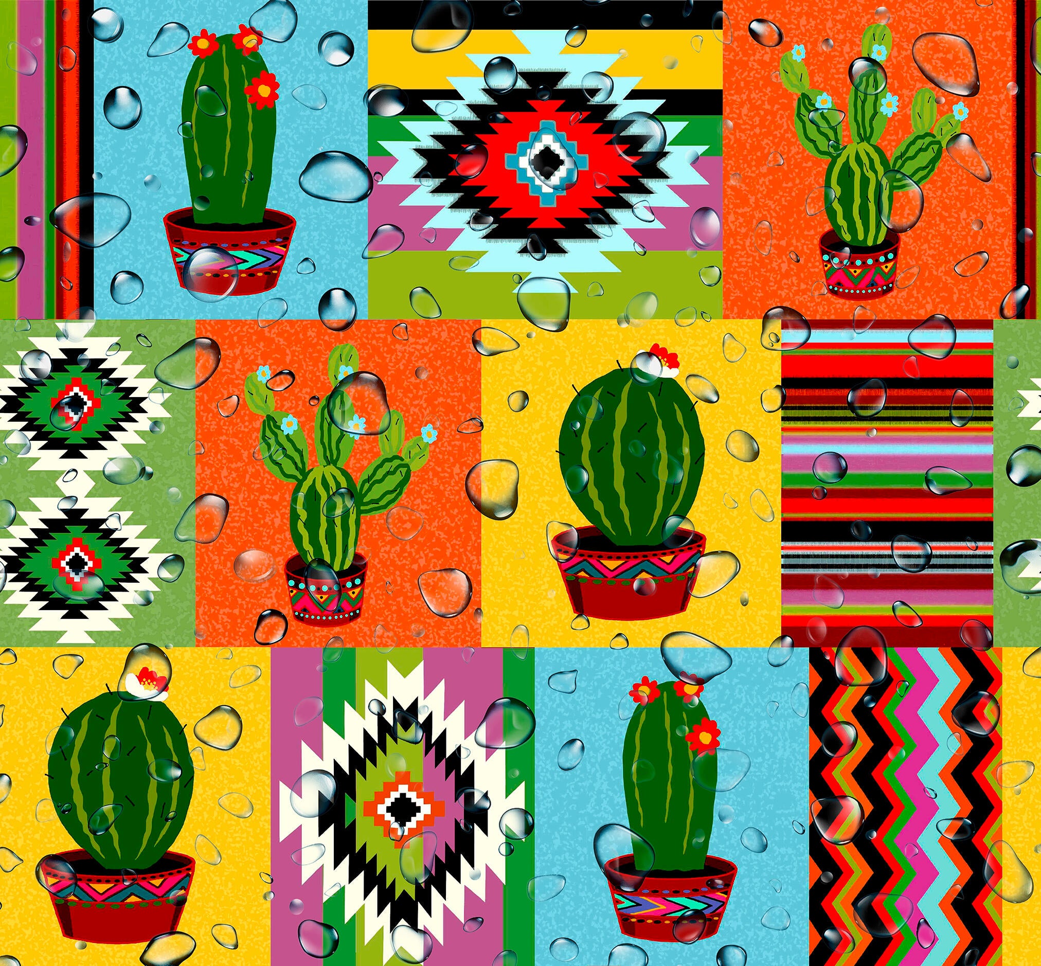 Mantel antimanchas de algodón  y poliéster Jalisco de 200x140 cm multicolor - 2