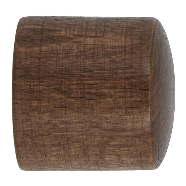 2 Terminales para barra de cortina Tapón cilindro INSPIRE madera roble oscuro para barra diámetro 28 mm