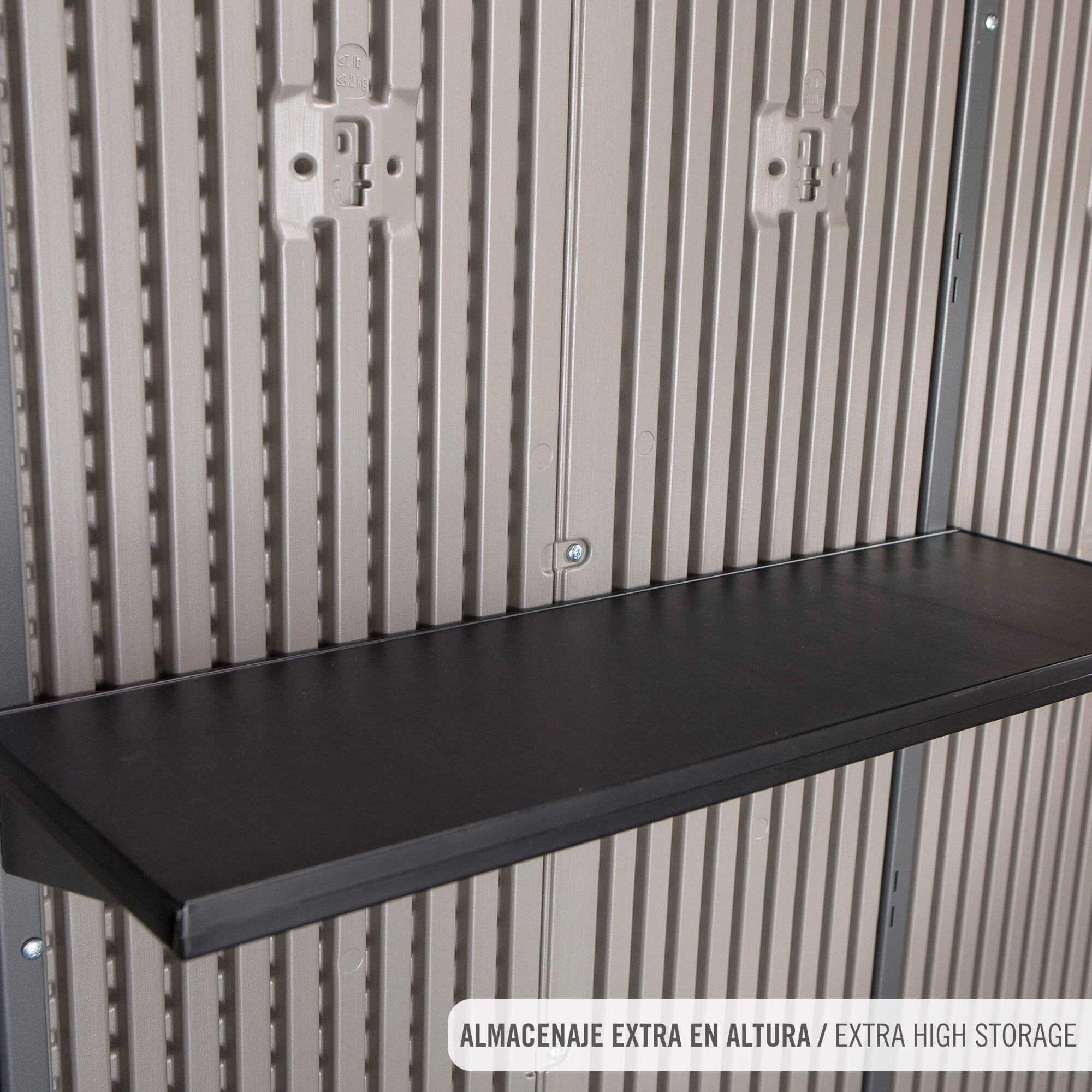 Caseta de resina 92318 de 213x228x286 cm y 5.9 m2 con 25.4 mm espesor y doble puerta abatible LIFETIME - 5