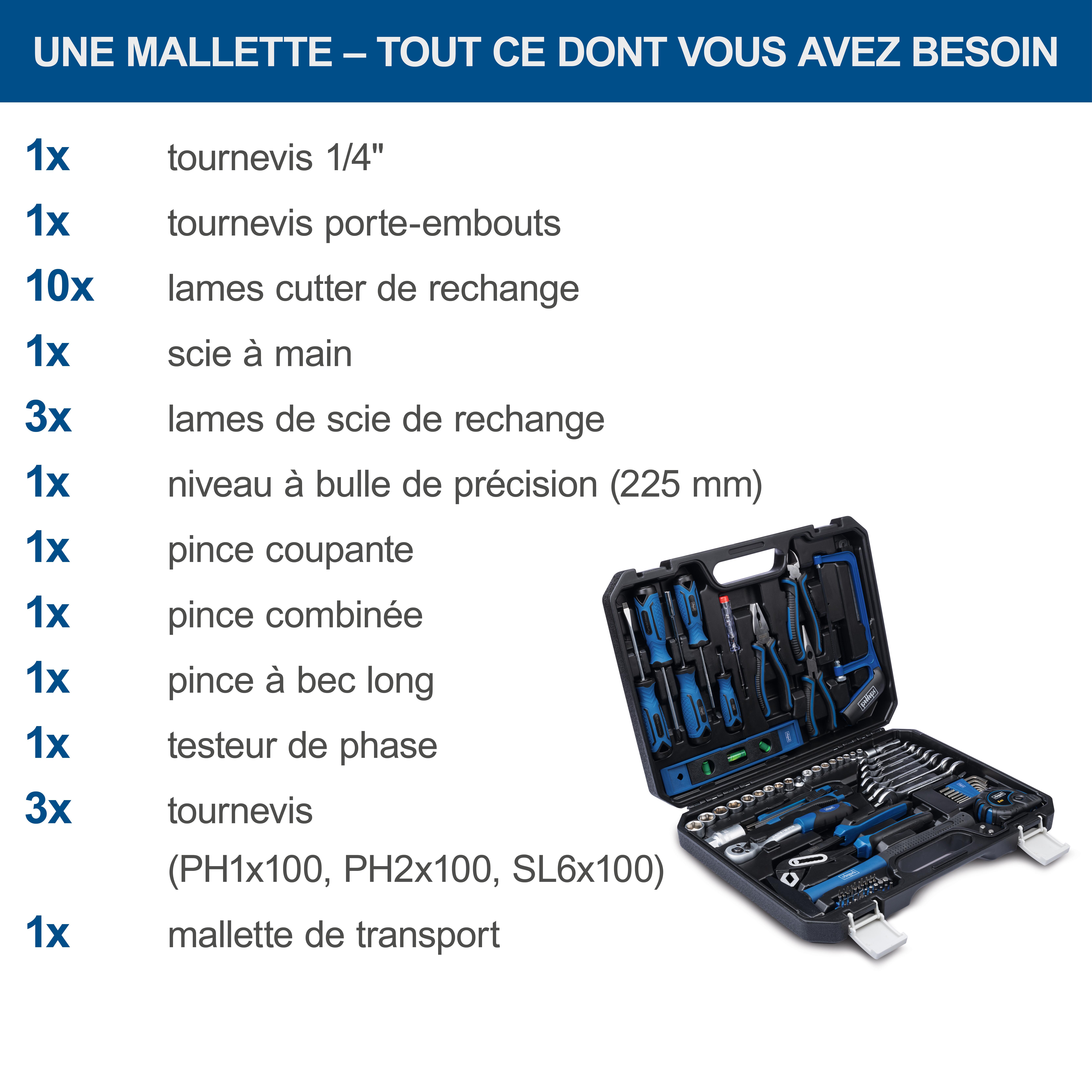 Composition de 97outils + malette en plastique SCHEPPACH - 6